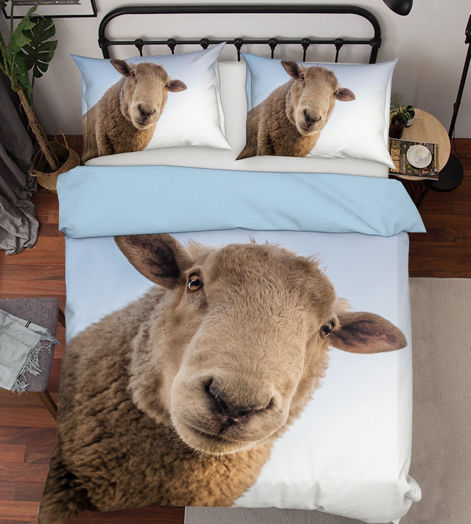 3D Sheep 1992 Bed Pillowcases Quilt Quiet Covers AJ Creativity Home 