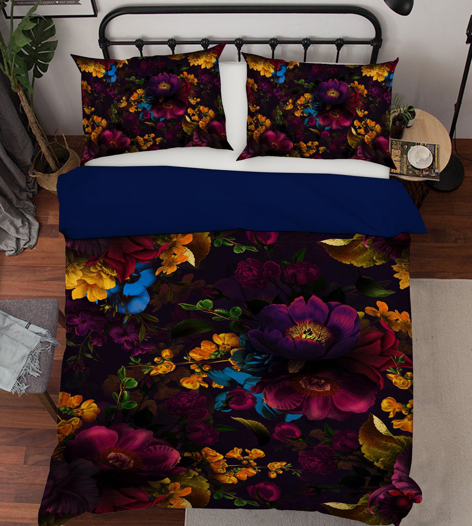 3D Blue Flower 166 Uta Naumann Bedding Bed Pillowcases Quilt