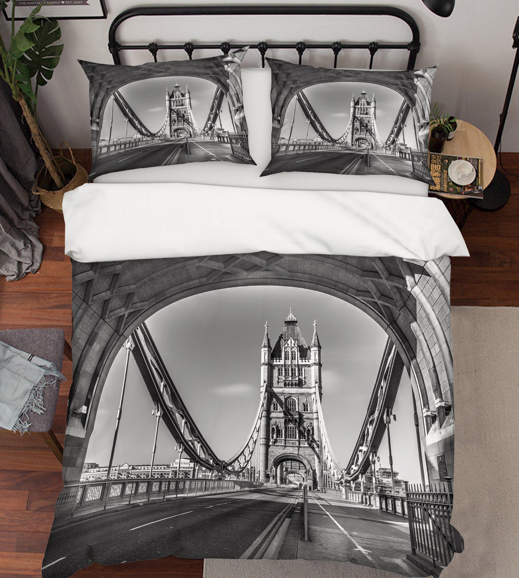 3D Grey Bridge 8632 Assaf Frank Bedding Bed Pillowcases Quilt