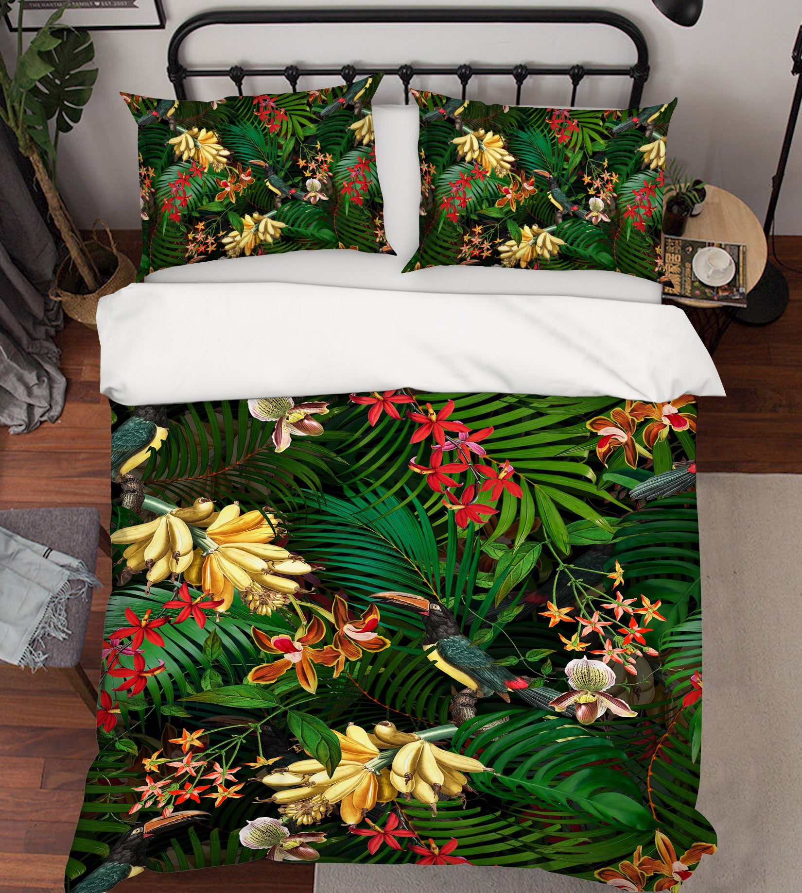3D Banana Toucan 158 Uta Naumann Bedding Bed Pillowcases Quilt