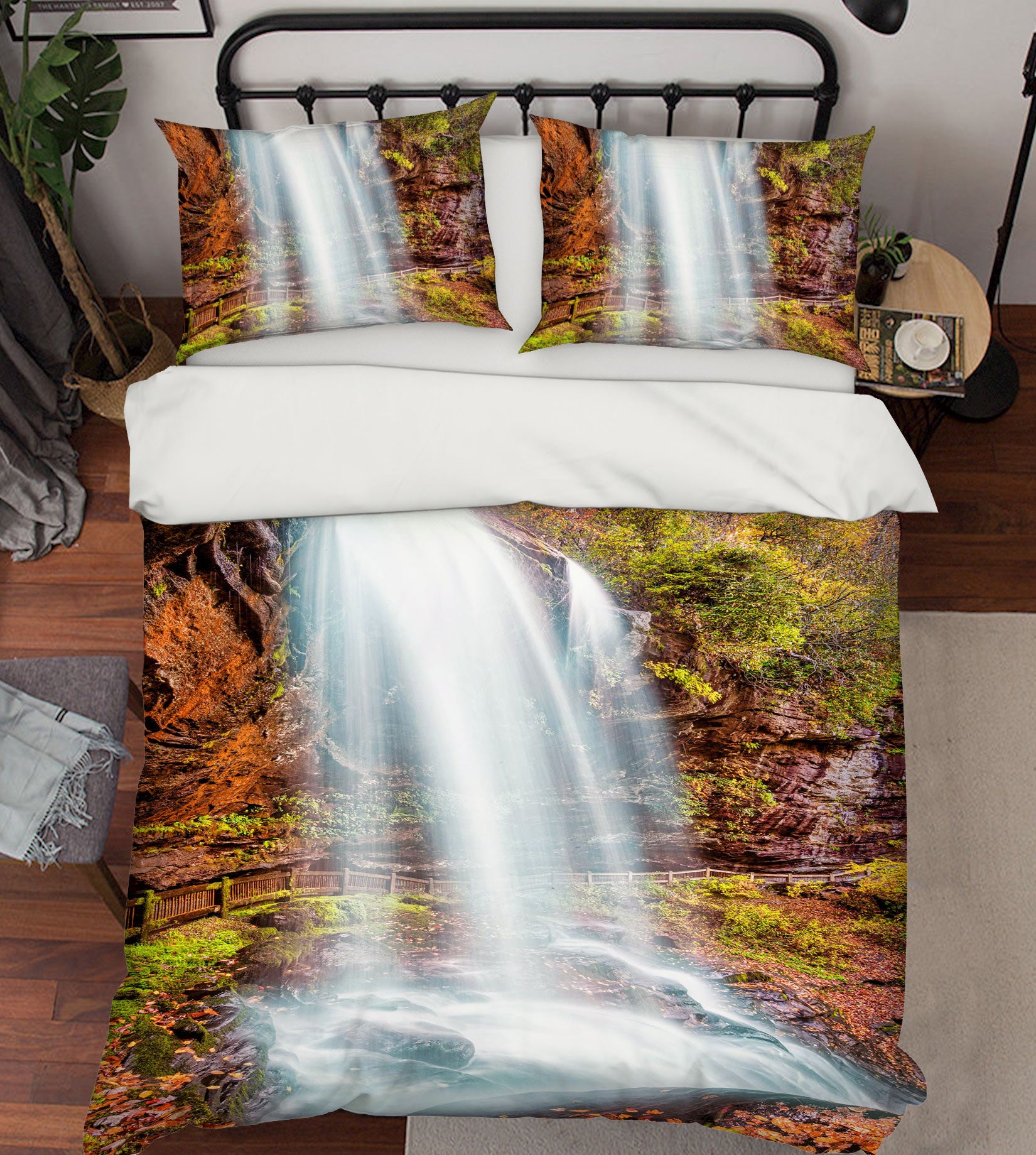 3D Waterfall 8567 Beth Sheridan Bedding Bed Pillowcases Quilt