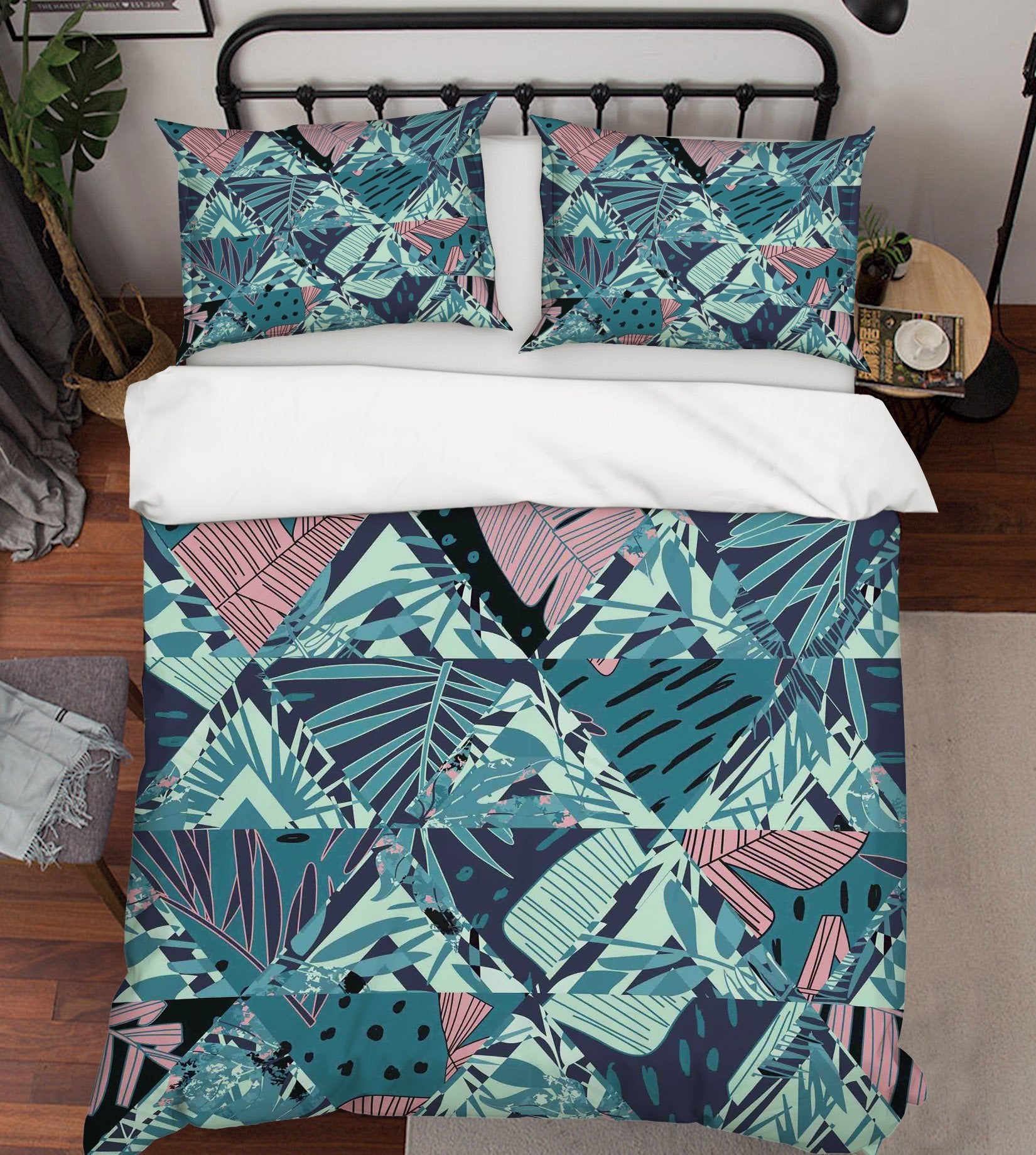 3D Triangle Plant 061 Bed Pillowcases Quilt Wallpaper AJ Wallpaper 