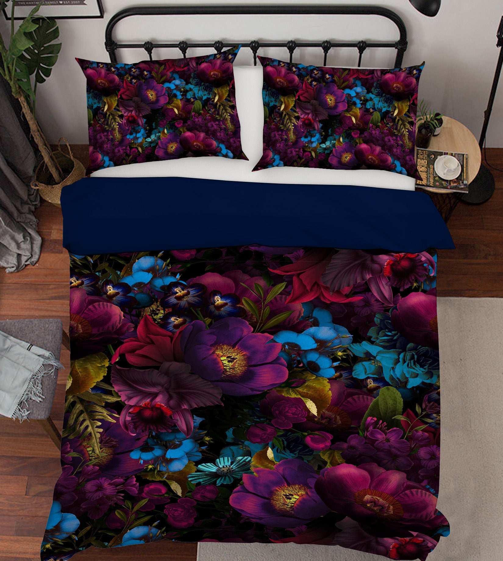 3D Purple Flower 105 Uta Naumann Bedding Bed Pillowcases Quilt