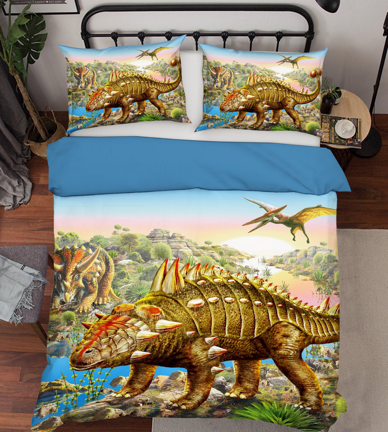 3D Dinosaur World 2102 Adrian Chesterman Bedding Bed Pillowcases Quilt