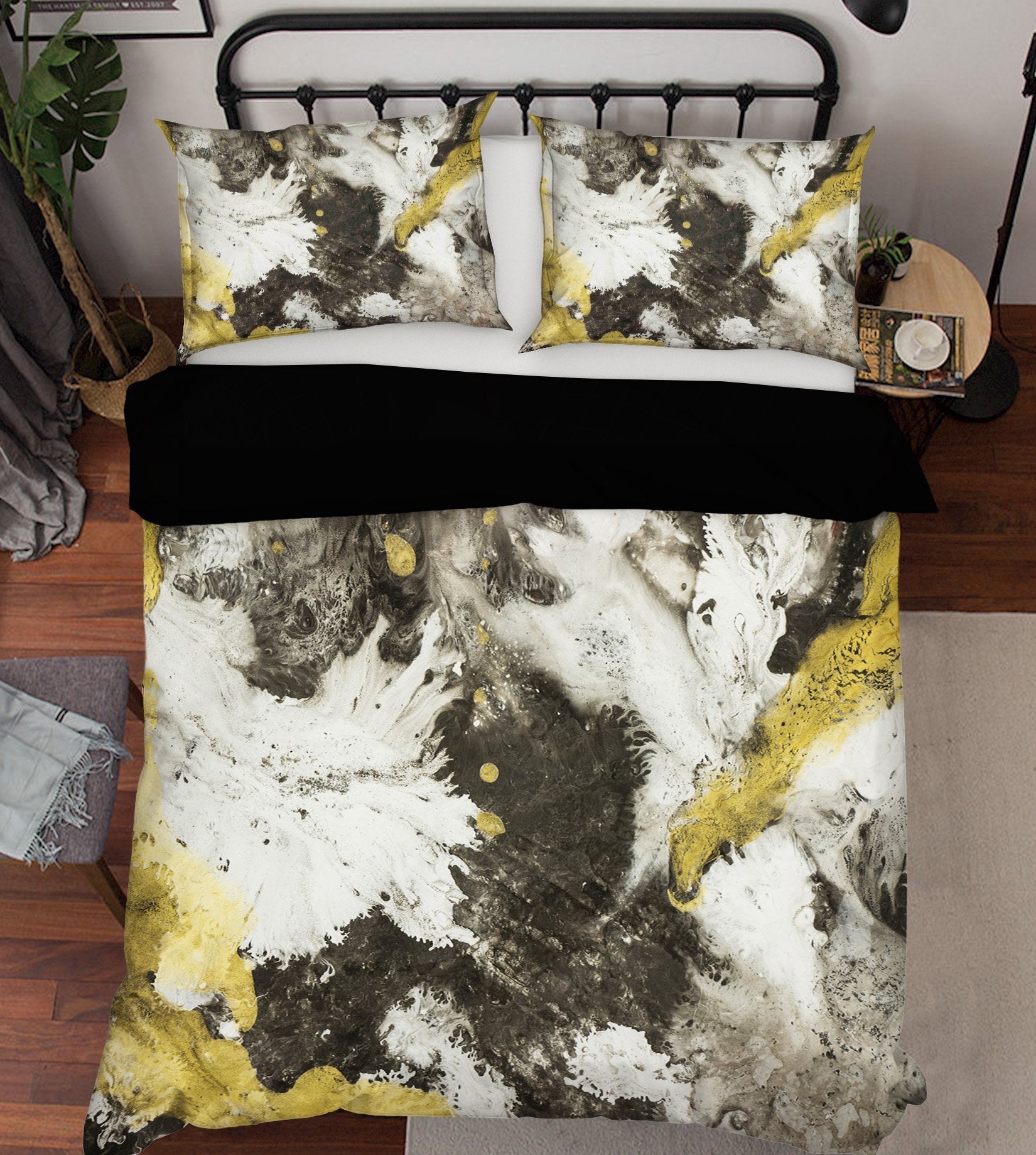 3D Abstract Black Ink 024 Bed Pillowcases Quilt Wallpaper AJ Wallpaper 
