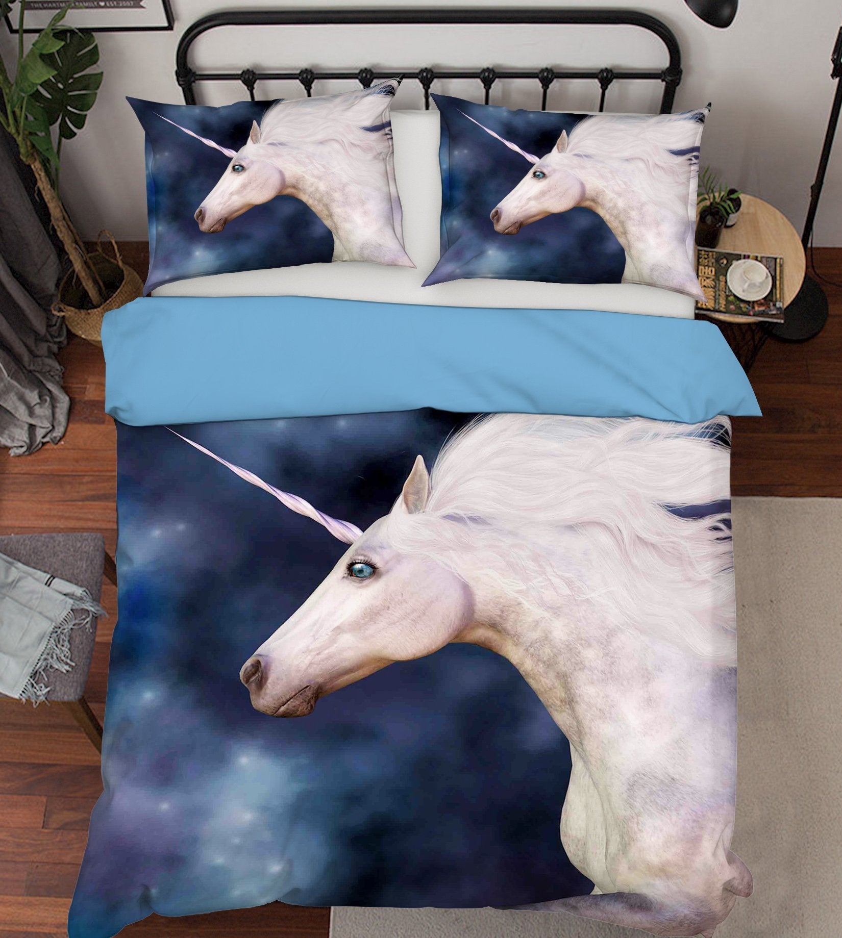 3D Star Half Body Unicorn 045 Bed Pillowcases Quilt Wallpaper AJ Wallpaper 