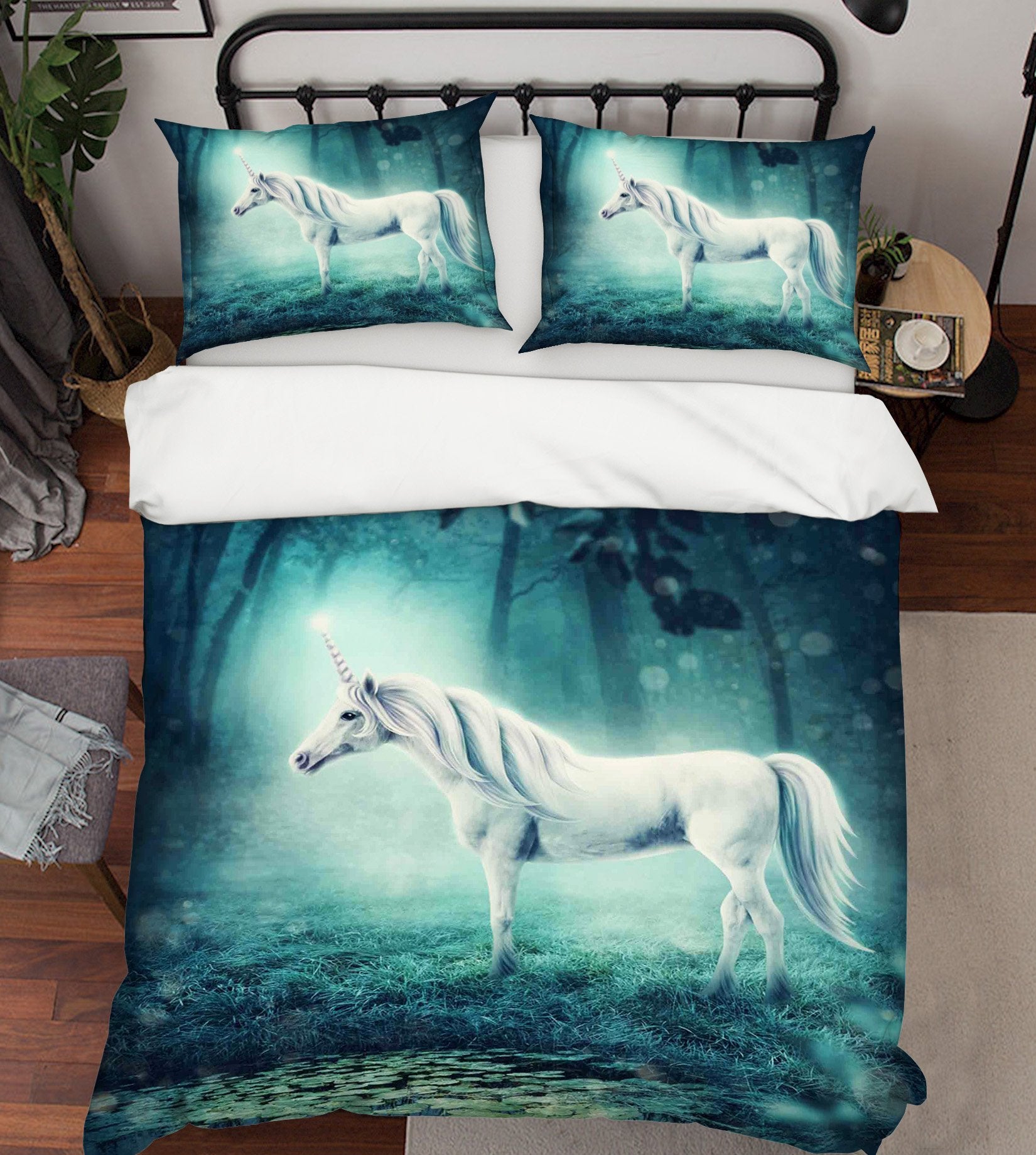 3D Shore Unicorn 048 Bed Pillowcases Quilt Wallpaper AJ Wallpaper 