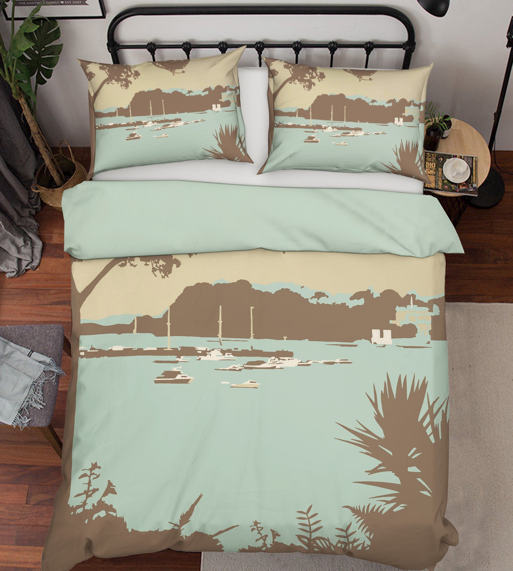 3D Sandbanks Brownsea Island 2049 Steve Read Bedding Bed Pillowcases Quilt
