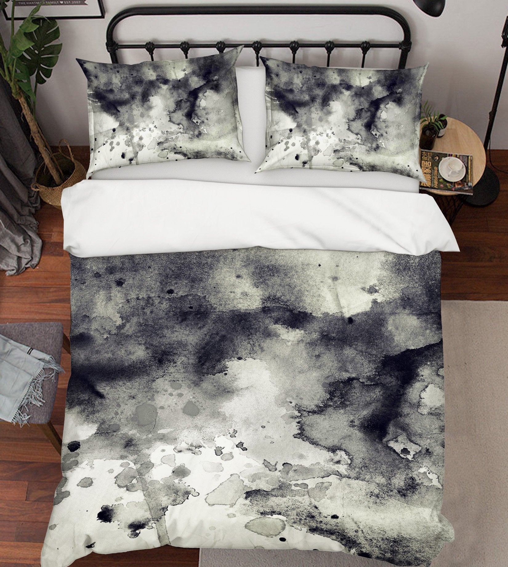 3D Abstract Ink Painting 003 Bed Pillowcases Quilt Wallpaper AJ Wallpaper 