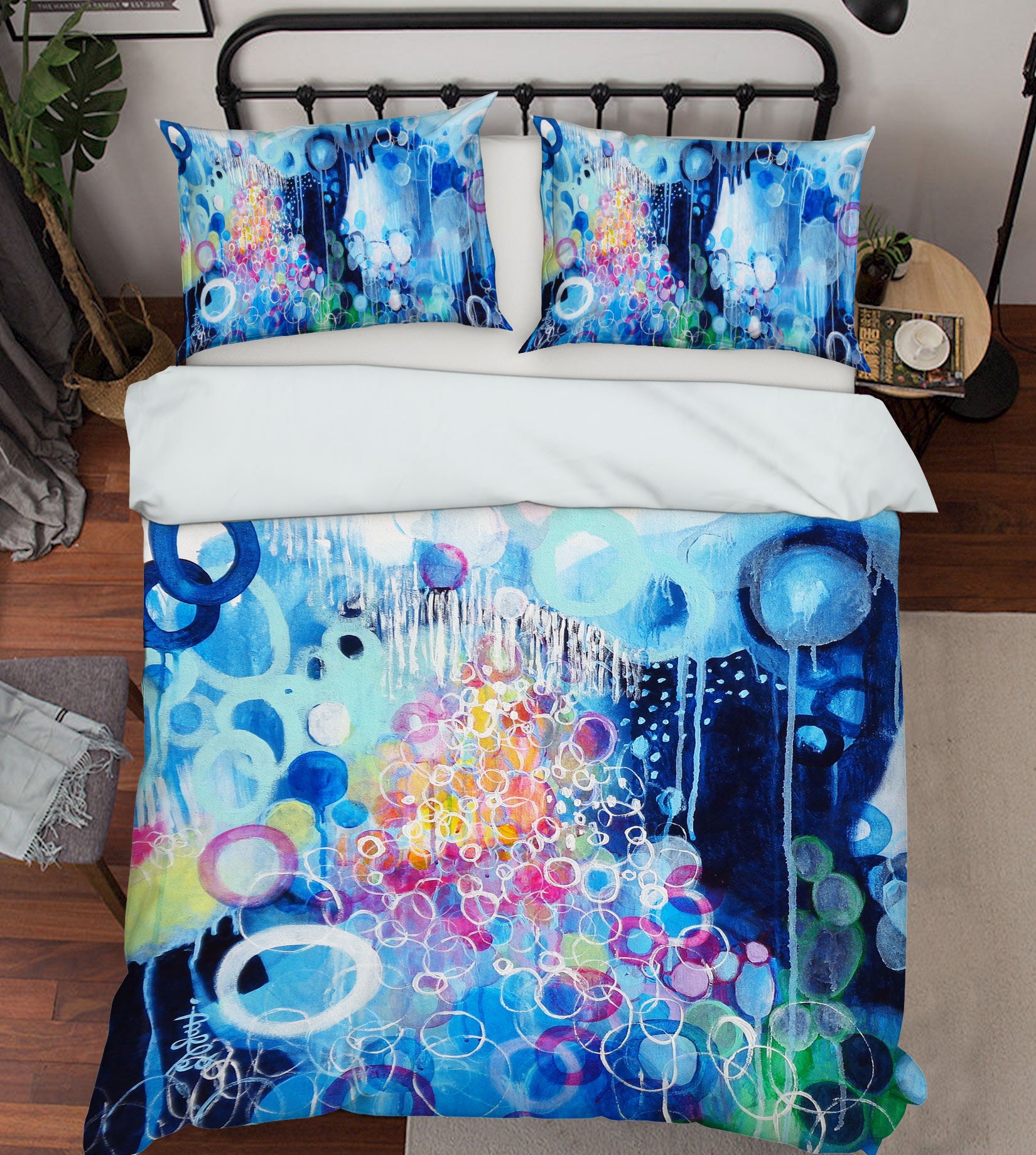 3D Blue Fantasy Bubble 1103 Misako Chida Bedding Bed Pillowcases Quilt