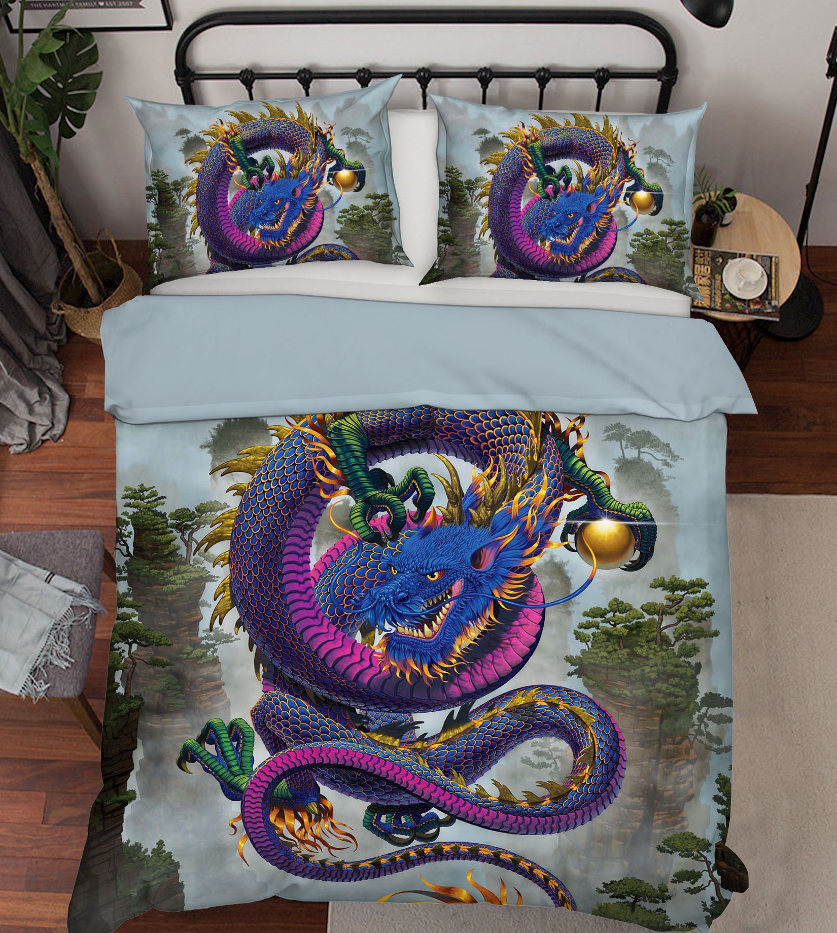 3D Good Fortune Dragon Def 048 Bed Pillowcases Quilt Exclusive Designer Vincent