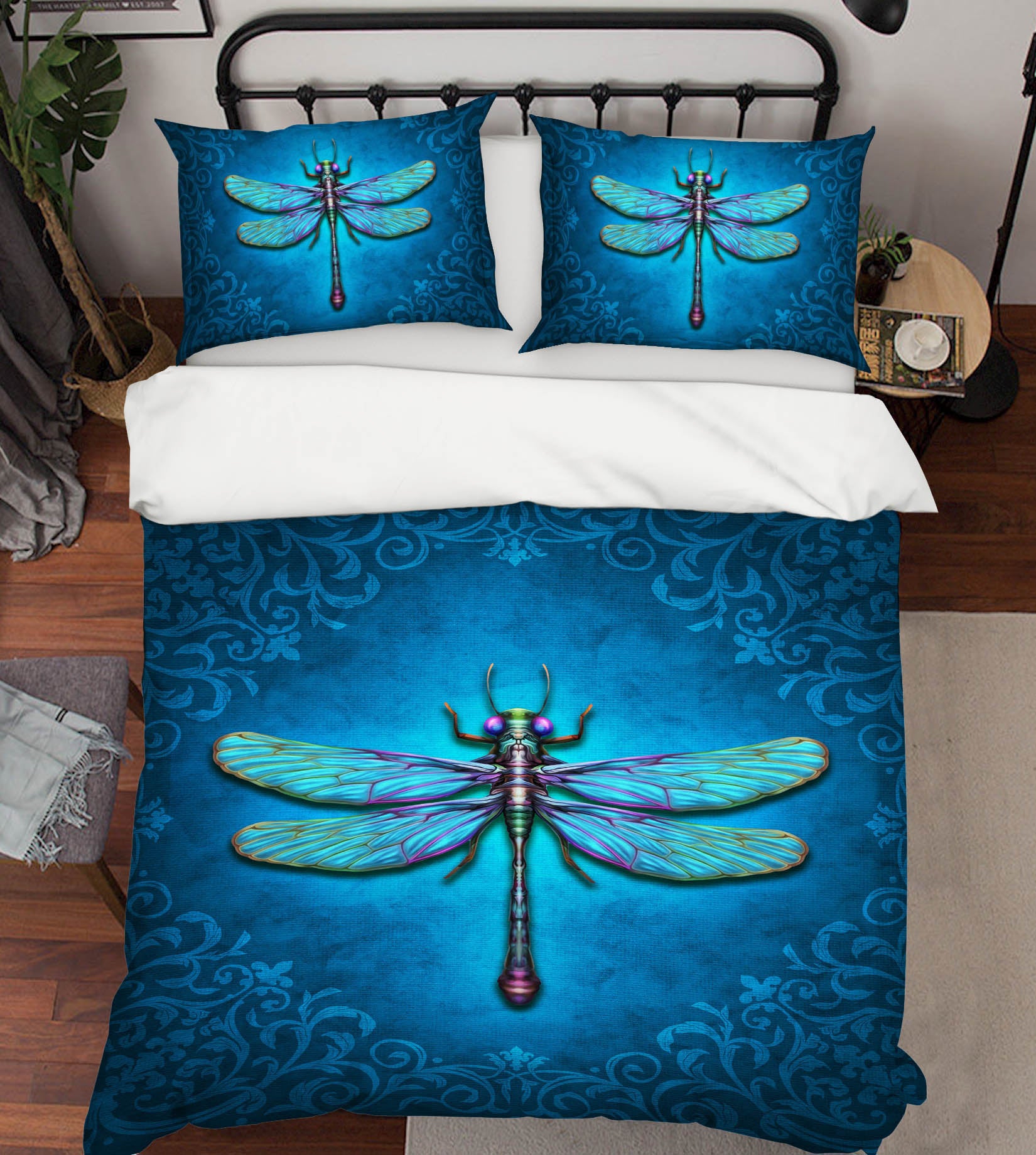 3D Blue Dragonfly 8826 Brigid Ashwood Bedding Bed Pillowcases Quilt Cover Duvet Cover