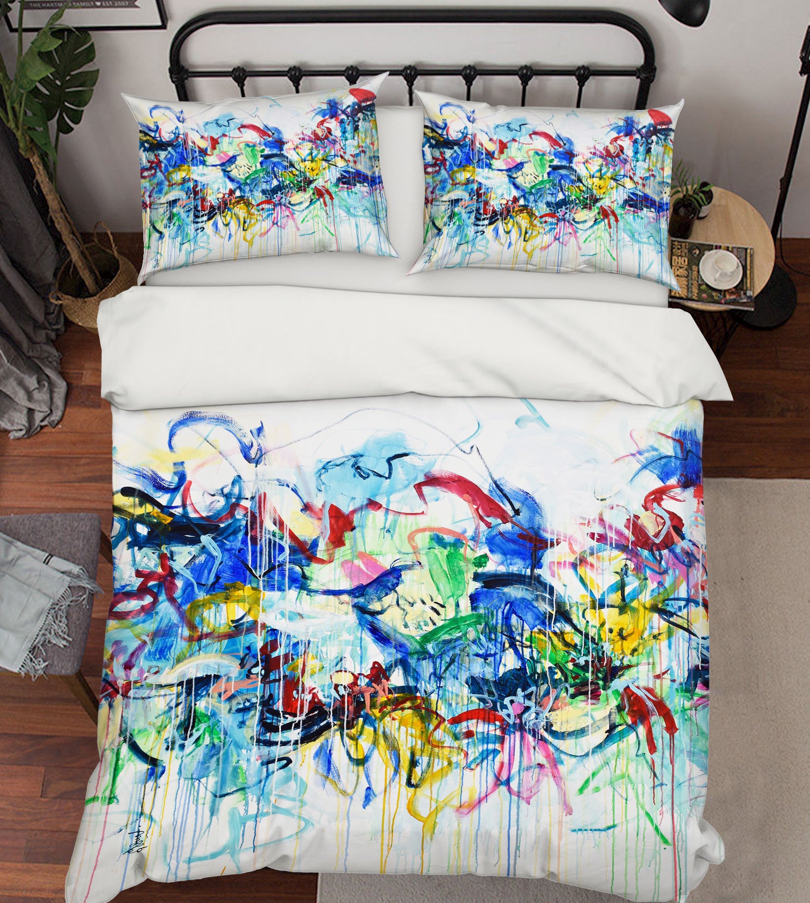 3D Colorful Graffiti 1195 Misako Chida Bedding Bed Pillowcases Quilt Cover Duvet Cover