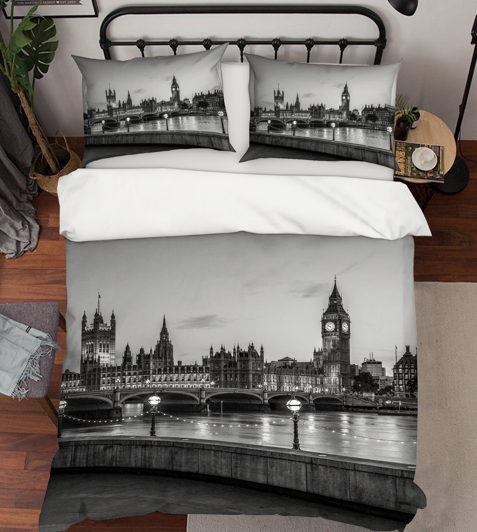 3D Grey Bridge Building 85164 Assaf Frank Bedding Bed Pillowcases Quilt