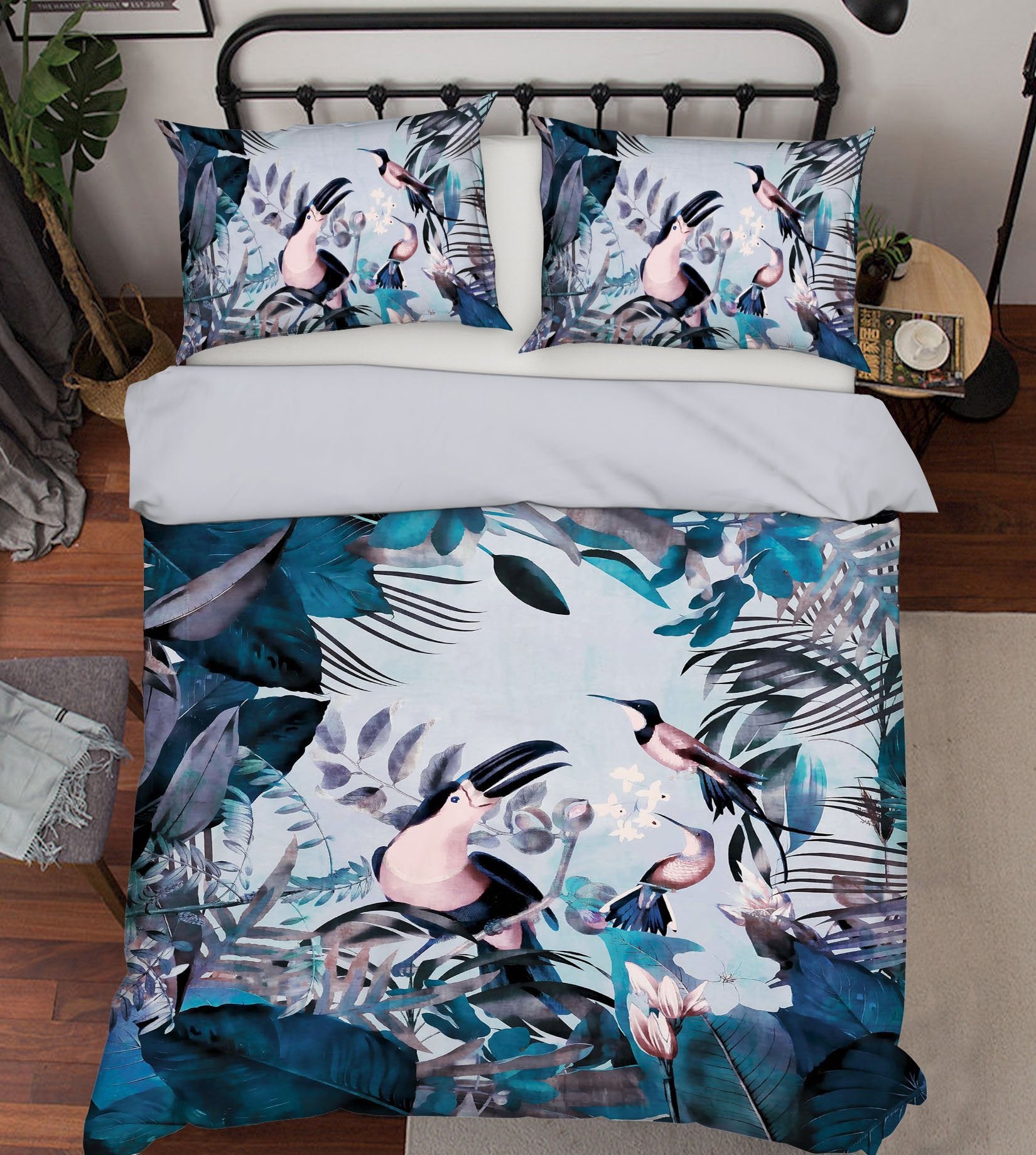 3D Bird Forest 2107 Andrea haase Bedding Bed Pillowcases Quilt Quiet Covers AJ Creativity Home 