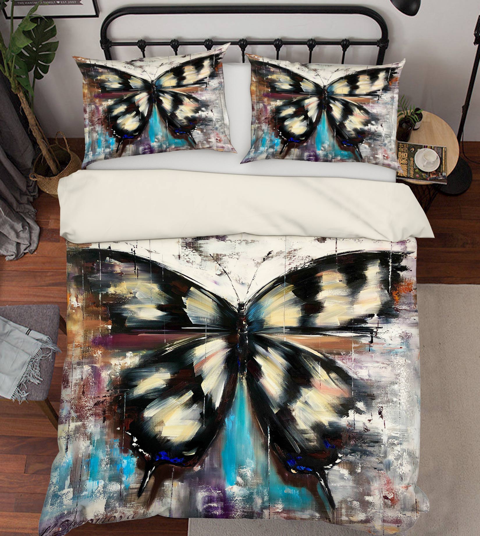 3D Black Butterfly 424 Skromova Marina Bedding Bed Pillowcases Quilt