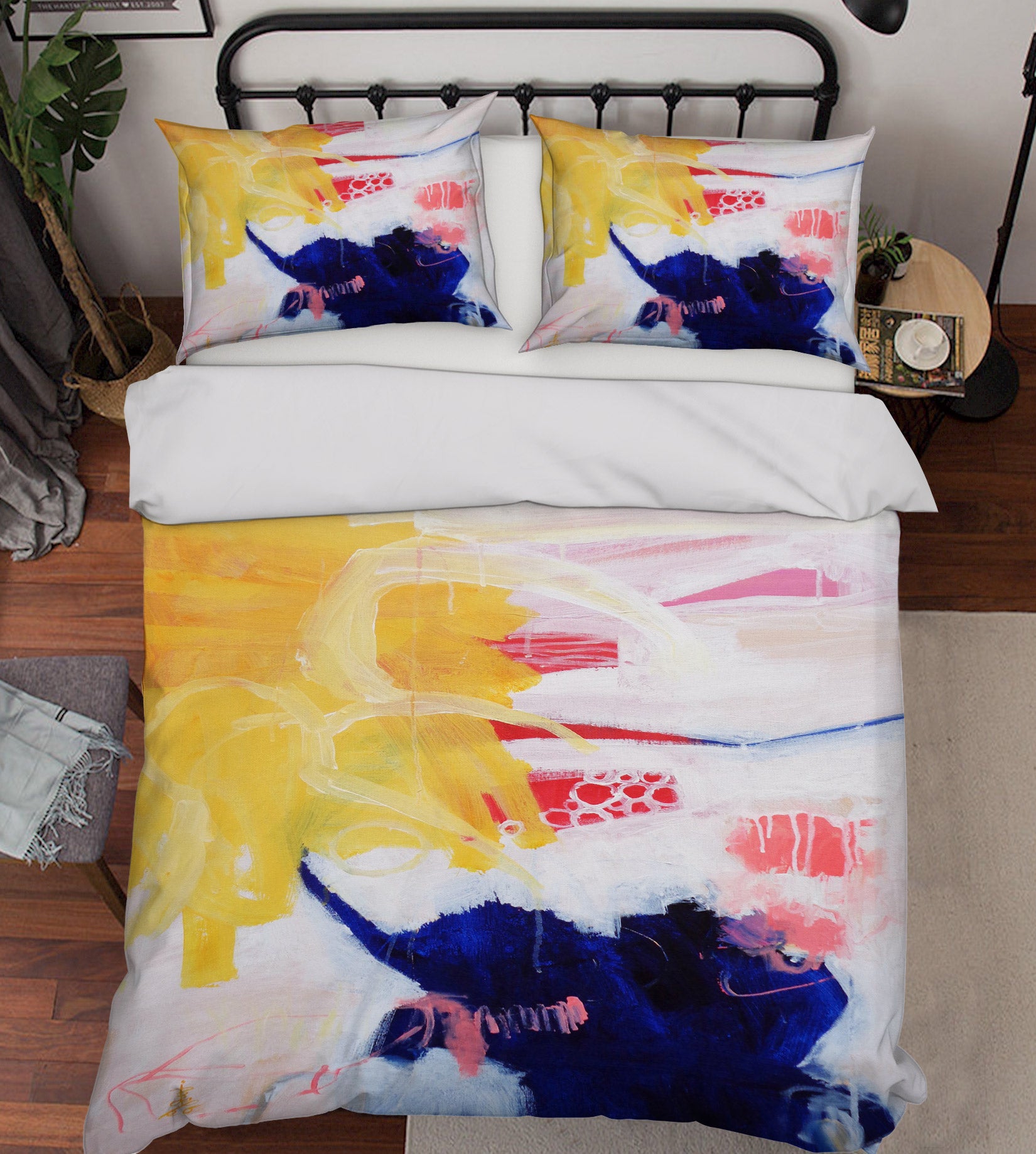 3D Yellow Watercolor 1213 Misako Chida Bedding Bed Pillowcases Quilt Cover Duvet Cover