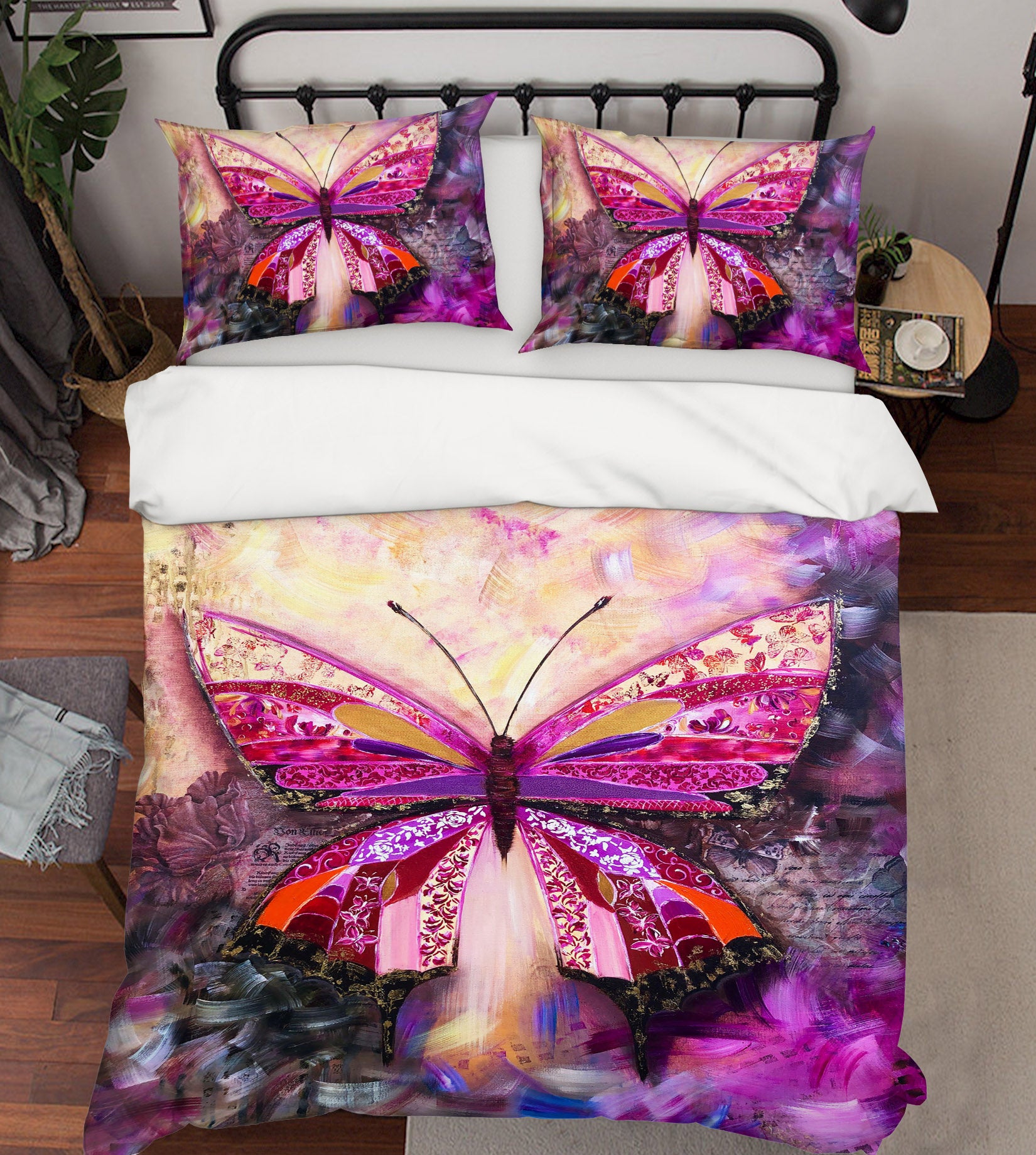 3D Purple Butterfly 558 Skromova Marina Bedding Bed Pillowcases Quilt