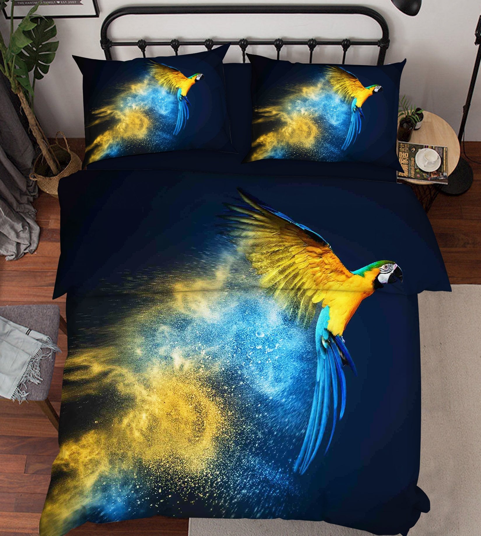 3D Flying Parrot 71 Bed Pillowcases Quilt Wallpaper AJ Wallpaper 