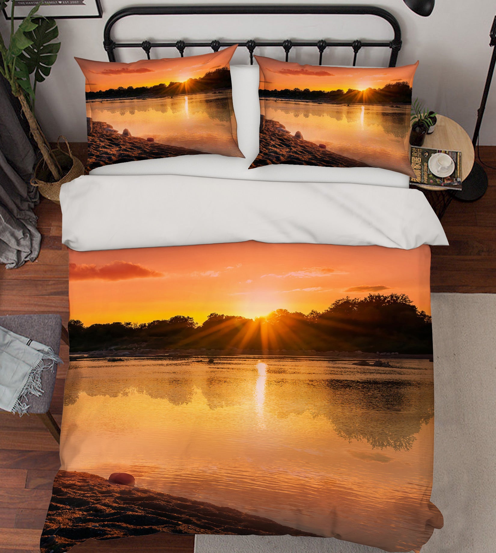 3D Lake Sunlight 8534 Beth Sheridan Bedding Bed Pillowcases Quilt