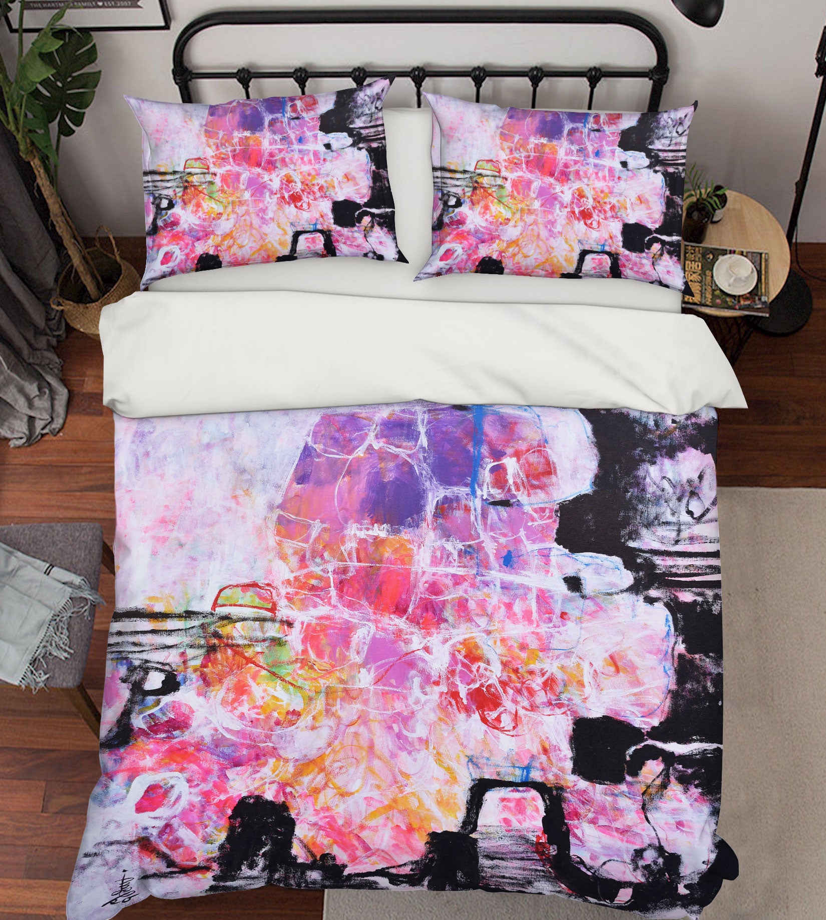 3D Purple Pink Painting 1160 Misako Chida Bedding Bed Pillowcases Quilt Cover Duvet Cover