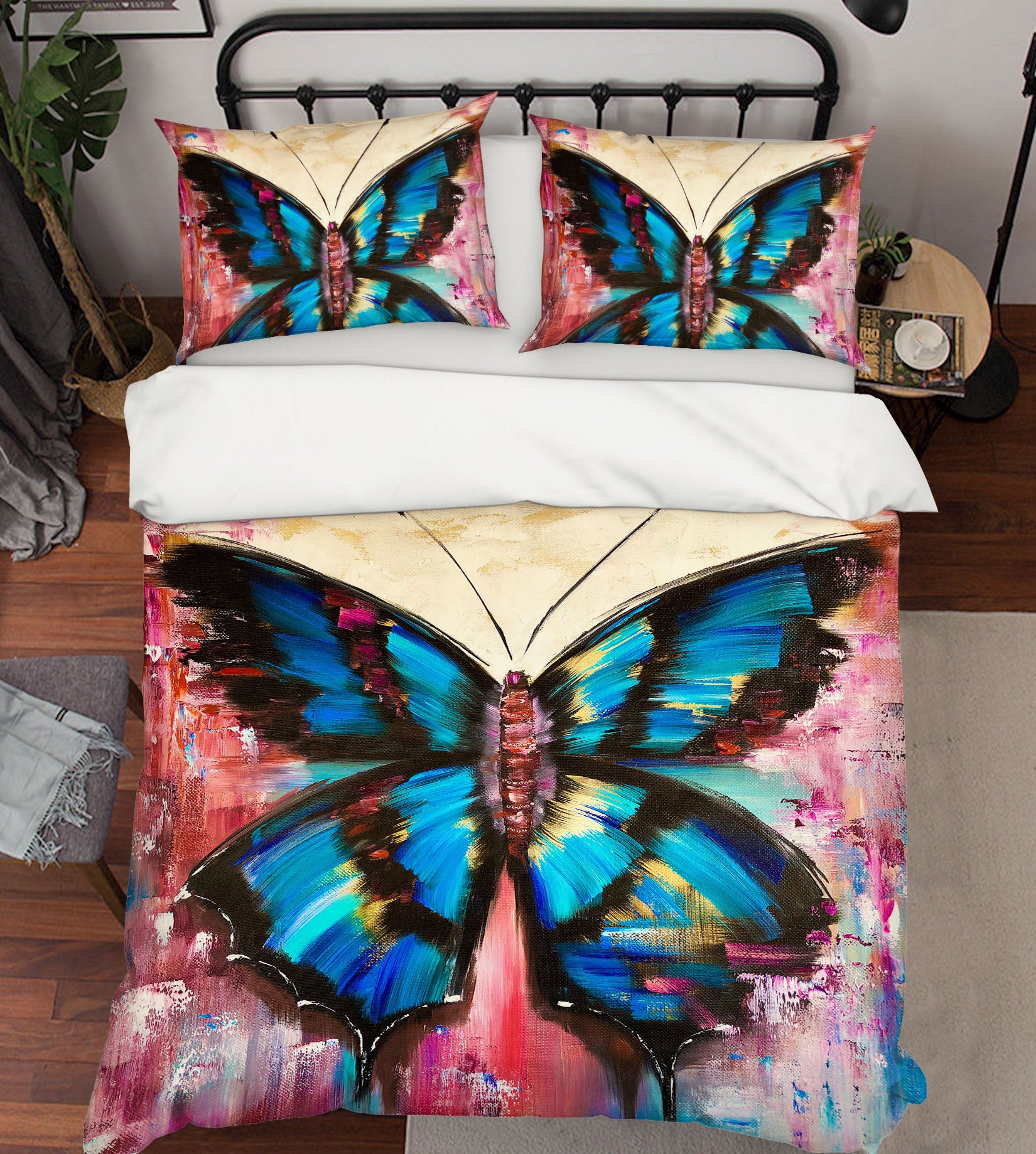 3D Blue Butterfly 615 Skromova Marina Bedding Bed Pillowcases Quilt