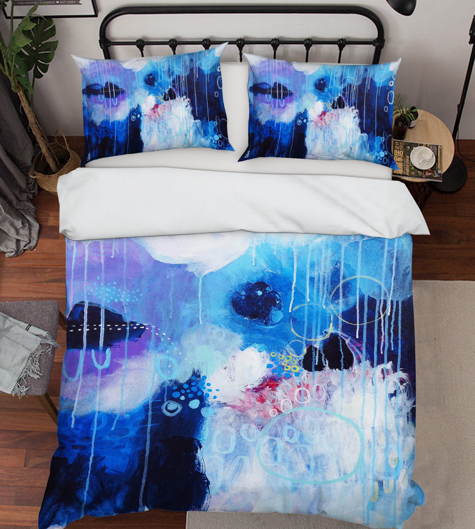 3D Fantasy Blue Watercolor 1111 Misako Chida Bedding Bed Pillowcases Quilt