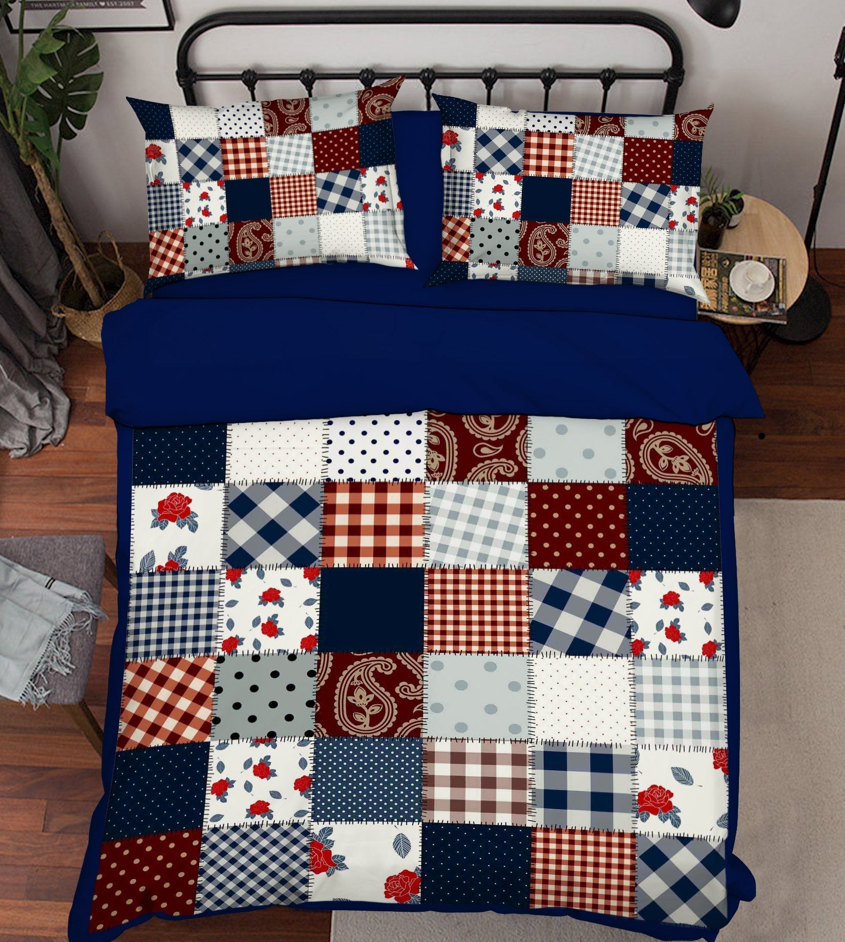 3D Cloth Stitching 095 Bed Pillowcases Quilt Wallpaper AJ Wallpaper 