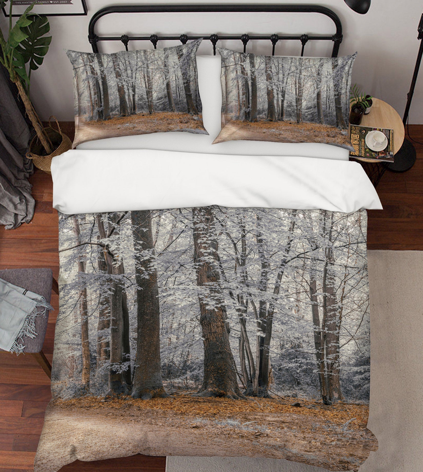 3D Grey Forest 7194 Assaf Frank Bedding Bed Pillowcases Quilt Cover Duvet Cover