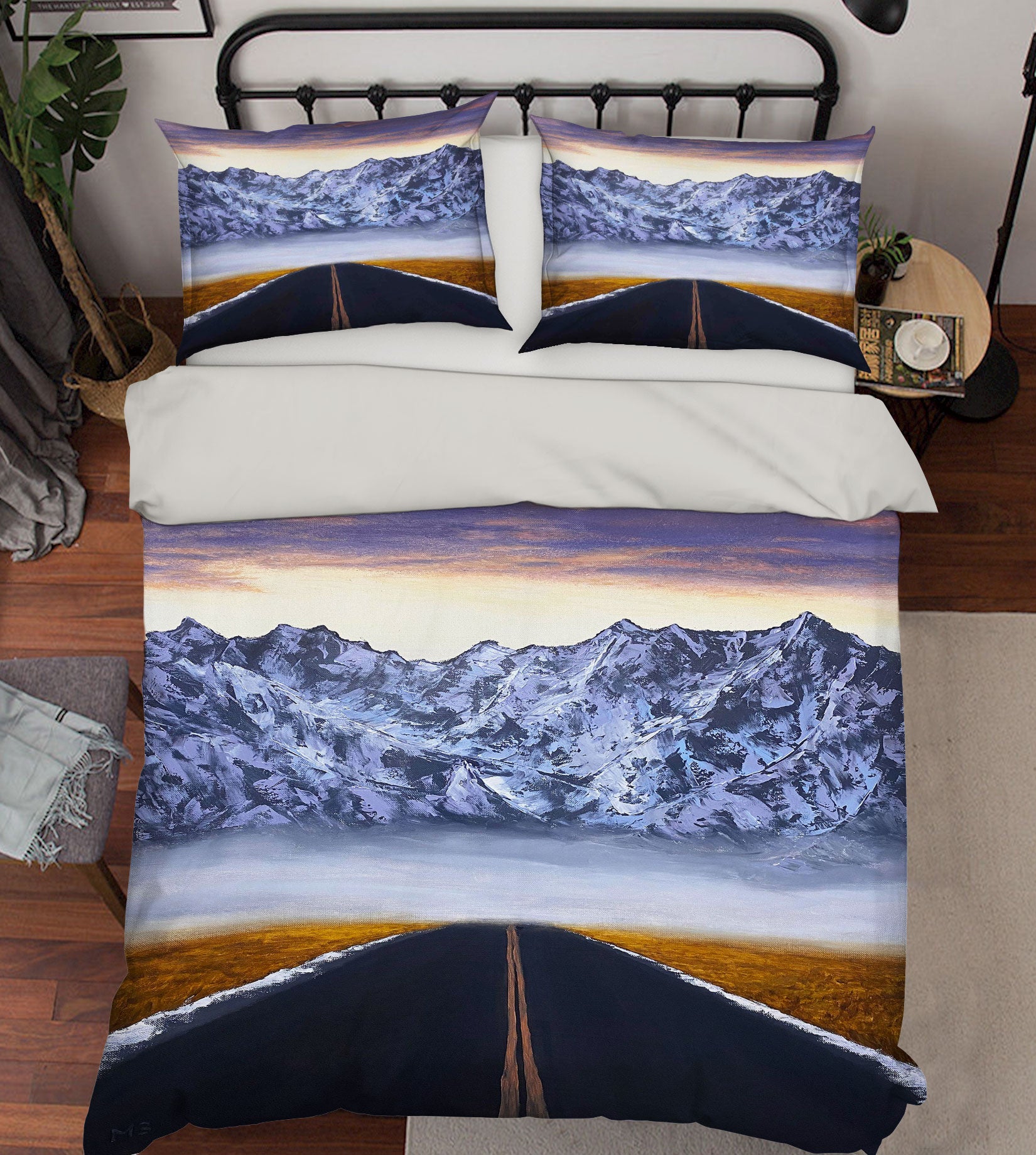 3D Snow Mountain Highway 9799 Marina Zotova Bedding Bed Pillowcases Quilt