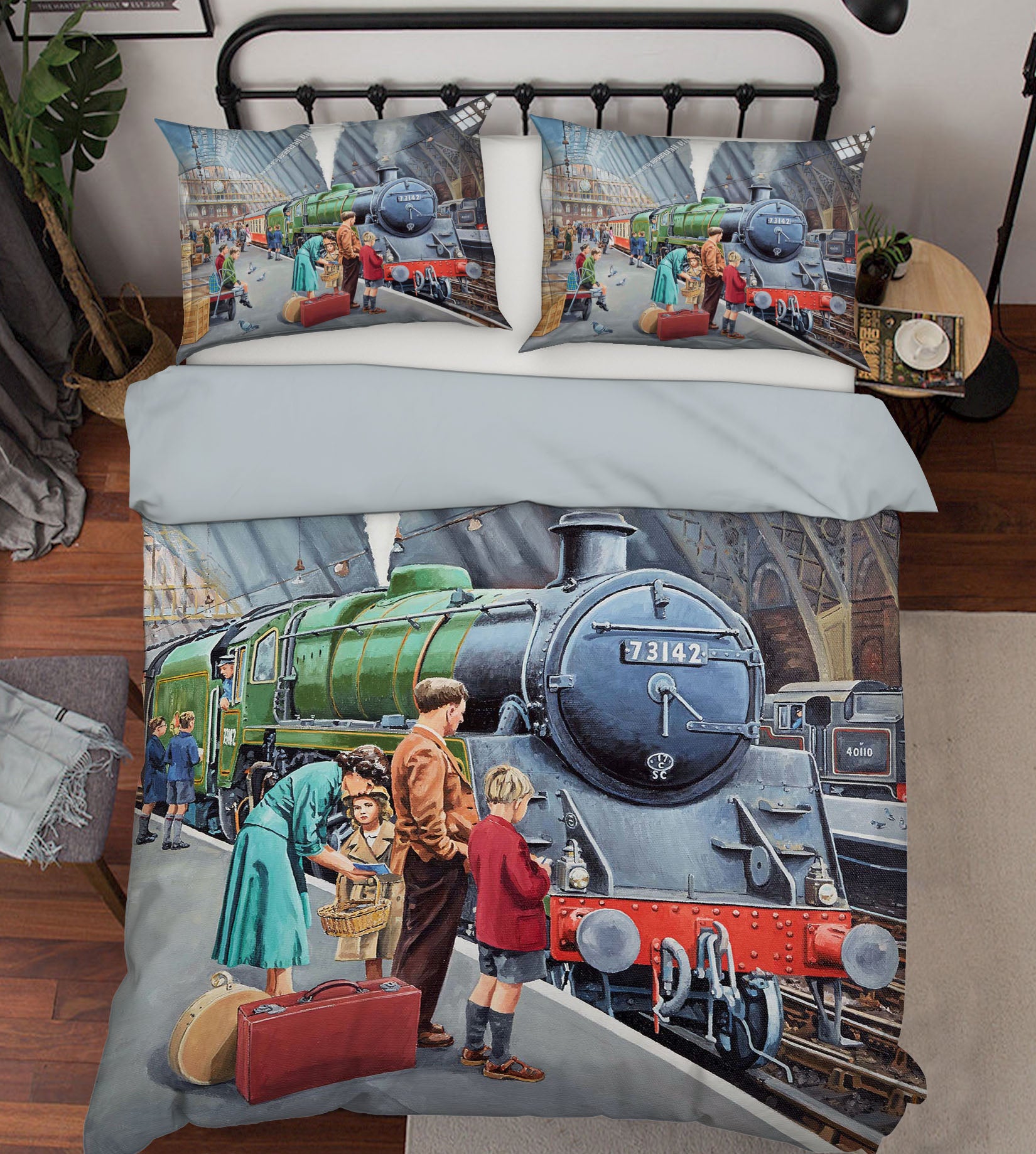 3D By Train 2053 Trevor Mitchell bedding Bed Pillowcases Quilt