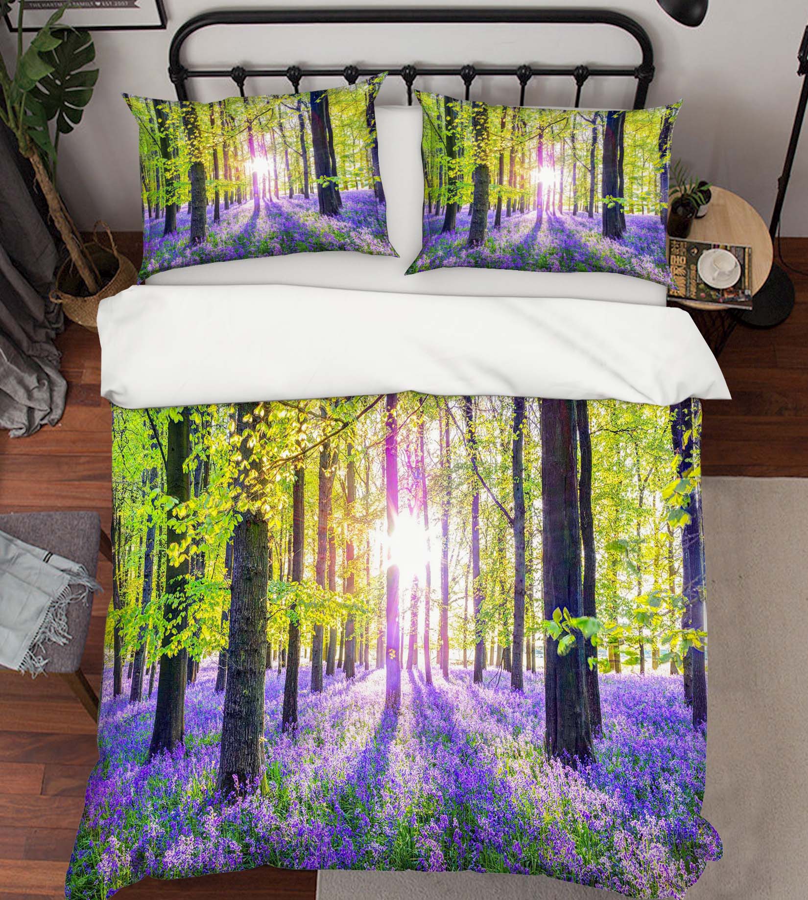 3D Purple Flower Sea 2017 Assaf Frank Bedding Bed Pillowcases Quilt