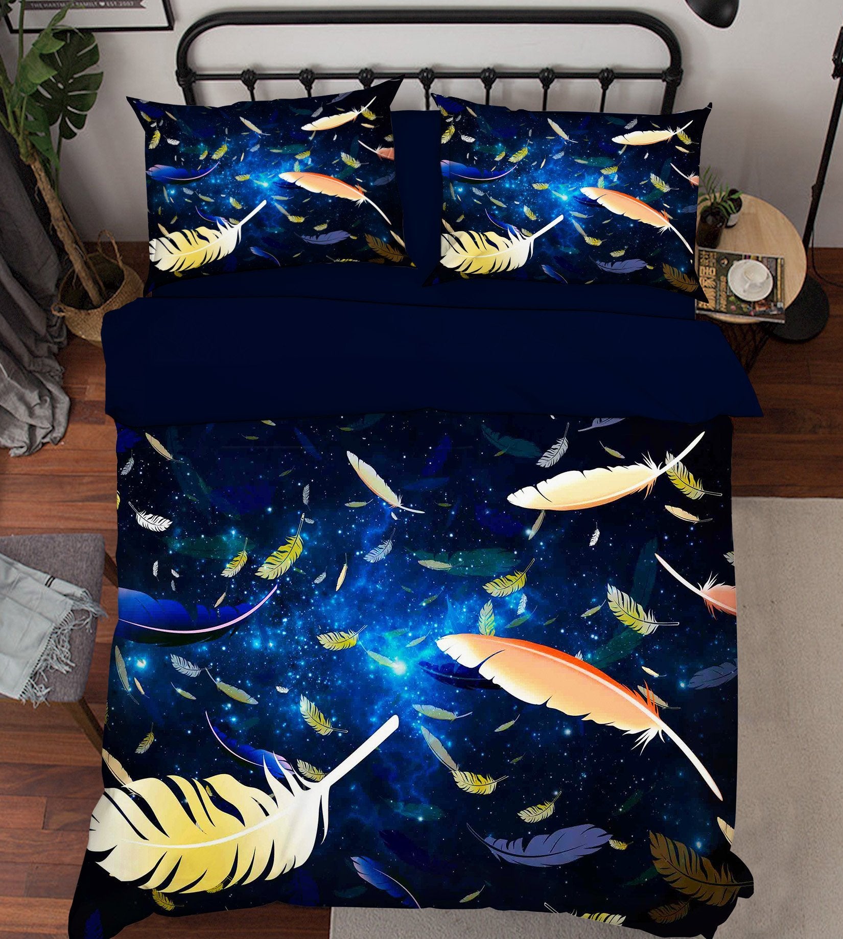 3D Flying Feathers 152 Bed Pillowcases Quilt Wallpaper AJ Wallpaper 