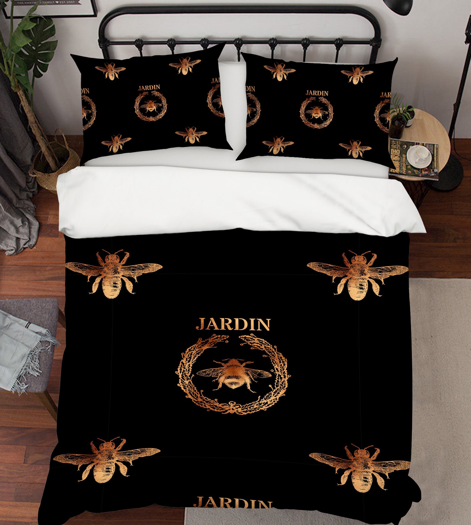 3D Golden Bee 140 Uta Naumann Bedding Bed Pillowcases Quilt