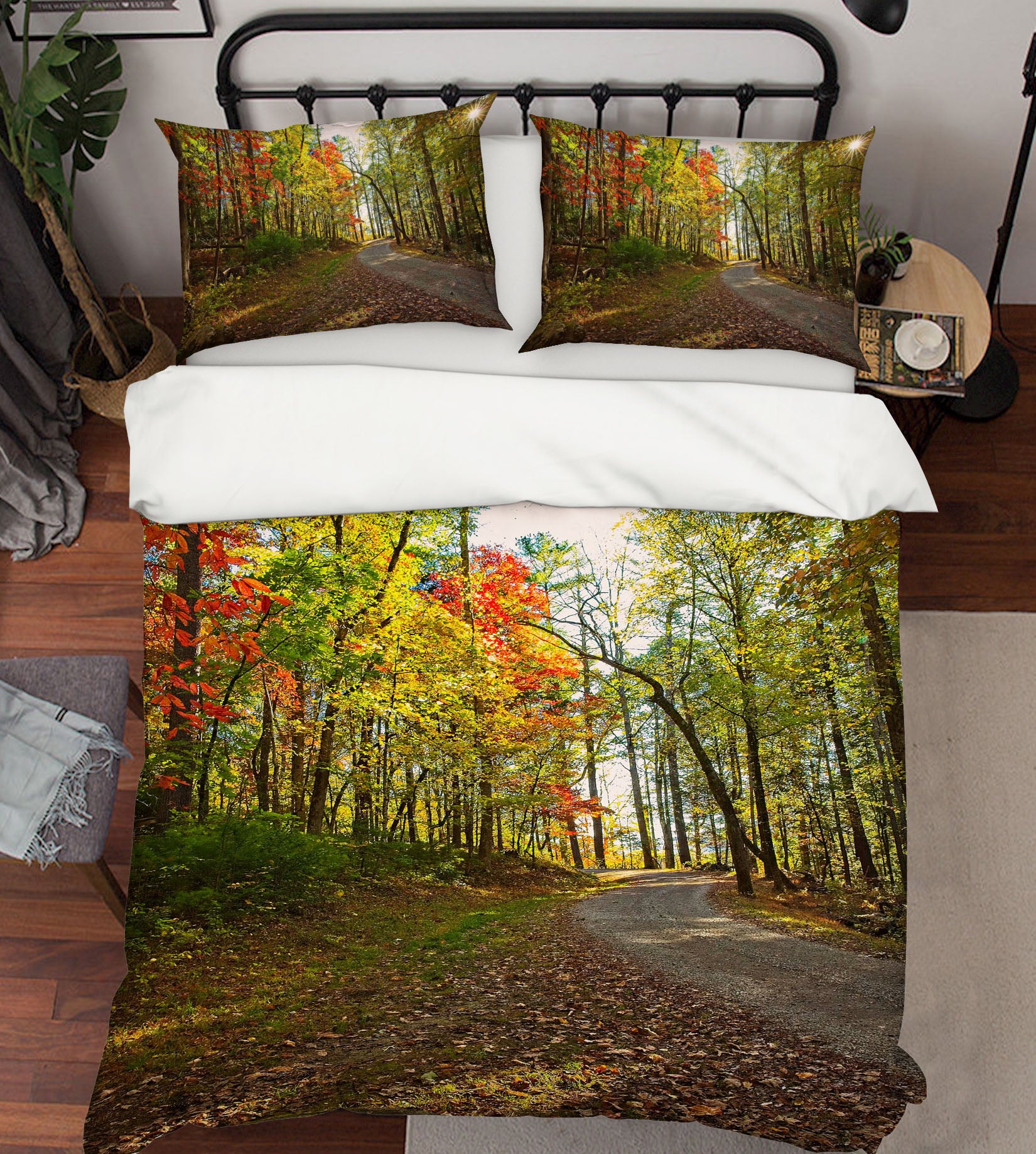 3D Forest Path 2120 Kathy Barefield Bedding Bed Pillowcases Quilt