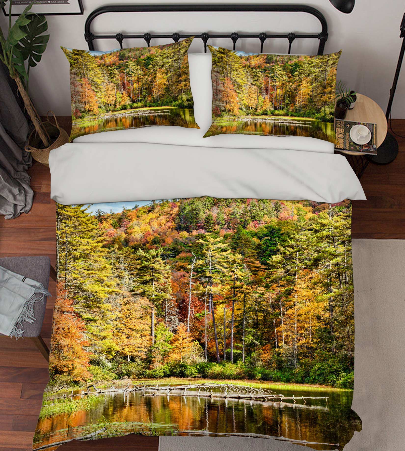 3D Forest Water Surface 8564 Beth Sheridan Bedding Bed Pillowcases Quilt