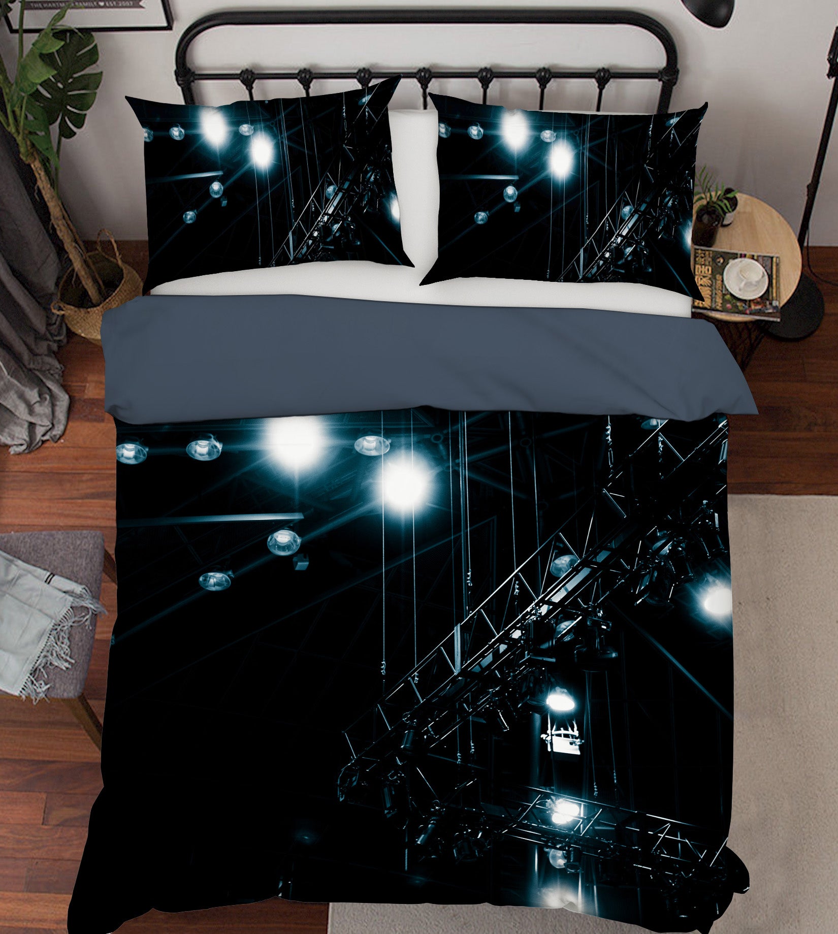 3D Steel Frame Lighting 2012 Noirblanc777 Bedding Bed Pillowcases Quilt