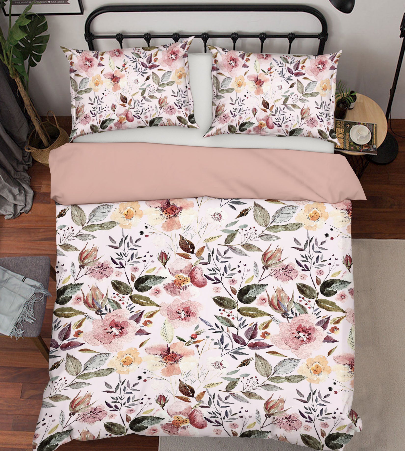3D Blooming Leaves 053 Uta Naumann Bedding Bed Pillowcases Quilt