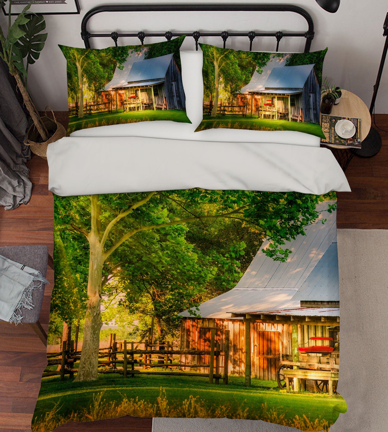 3D Tree Grass Chalet 8547 Beth Sheridan Bedding Bed Pillowcases Quilt