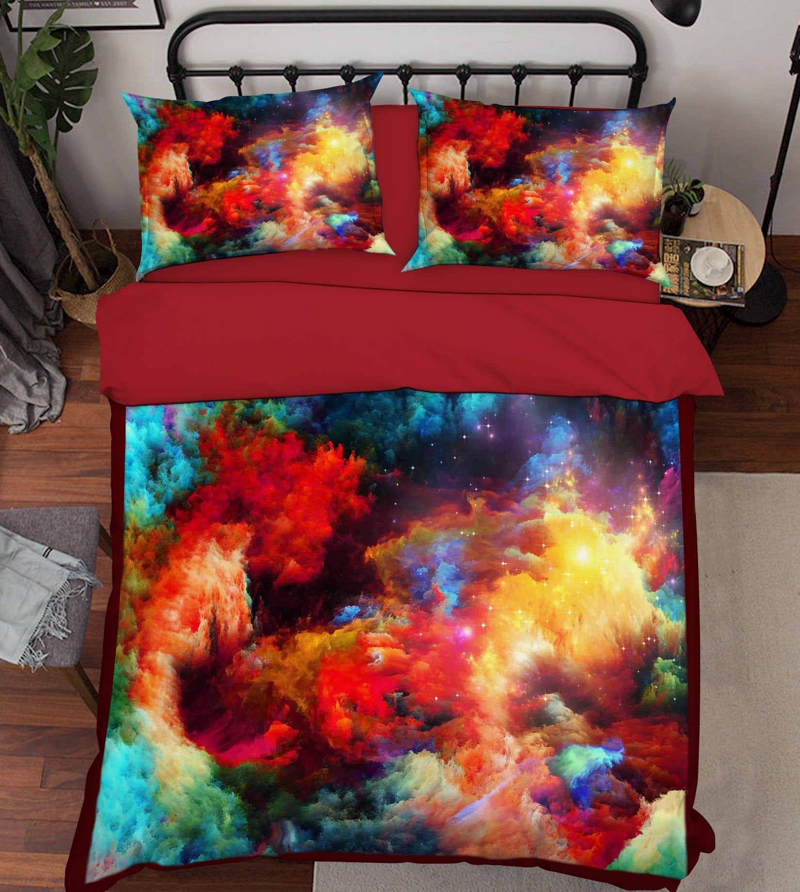 3D Colorful Smoke 164 Bed Pillowcases Quilt Wallpaper AJ Wallpaper 