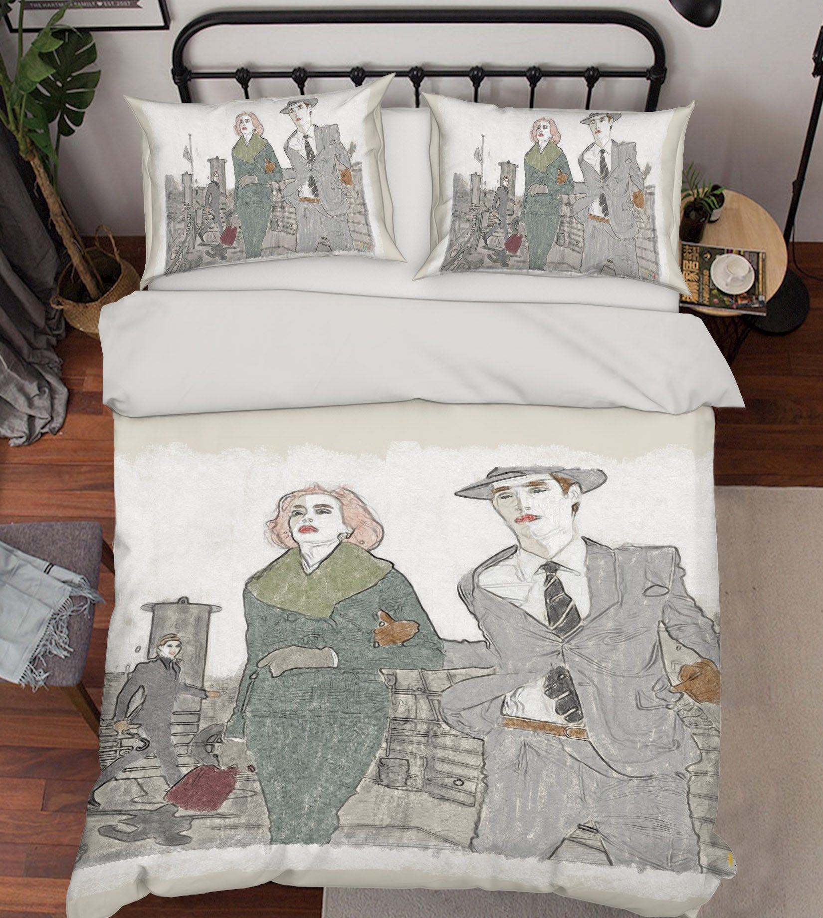 3D Couple Dating 2007 Marco Cavazzana Bedding Bed Pillowcases Quilt