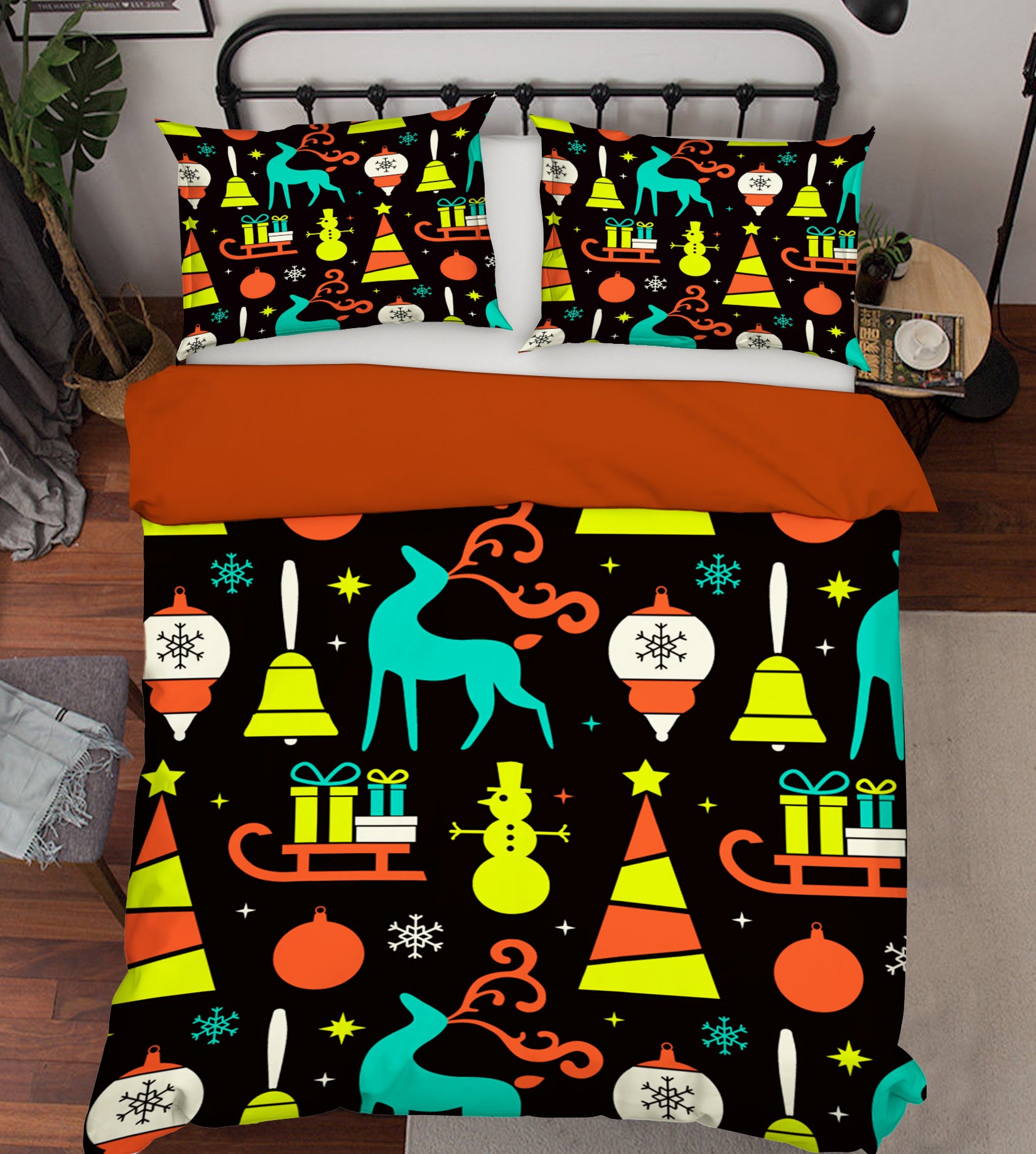 3D Deer Christmas Pattern 31128 Christmas Quilt Duvet Cover Xmas Bed Pillowcases