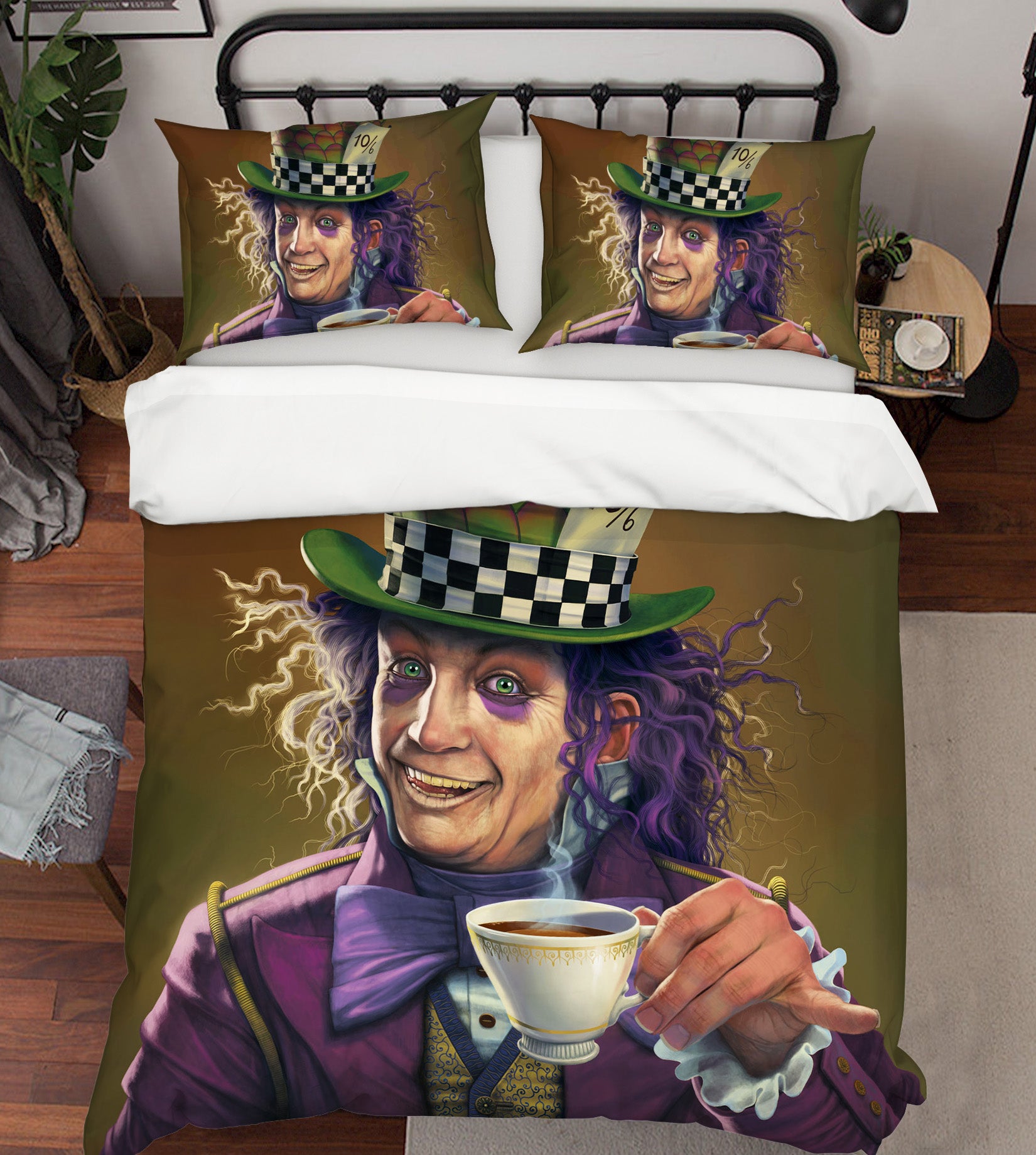 3D Mad Hatter Def 058 Bed Pillowcases Quilt Exclusive Designer Vincent