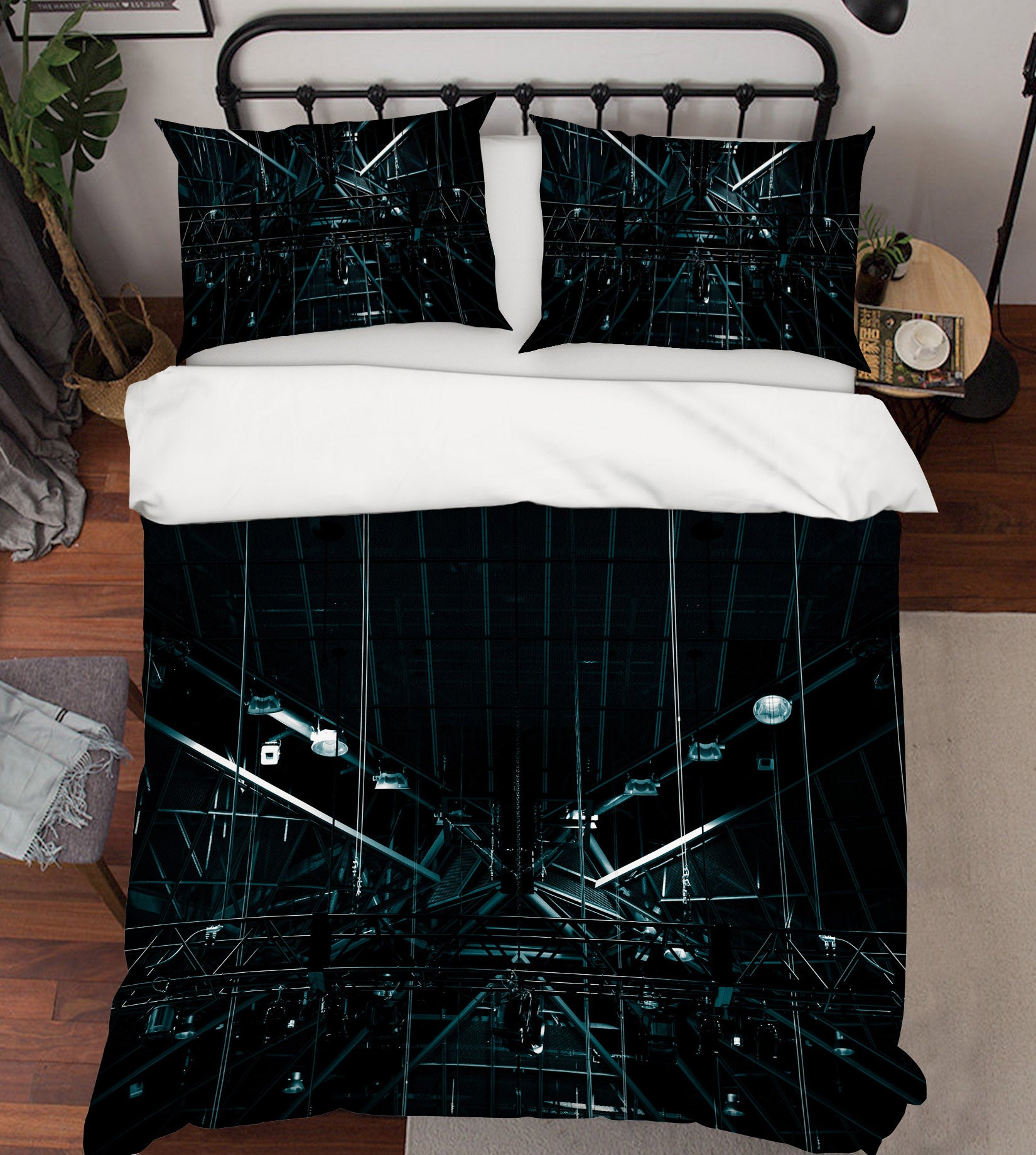 3D Steel Shelf 2010 Noirblanc777 Bedding Bed Pillowcases Quilt