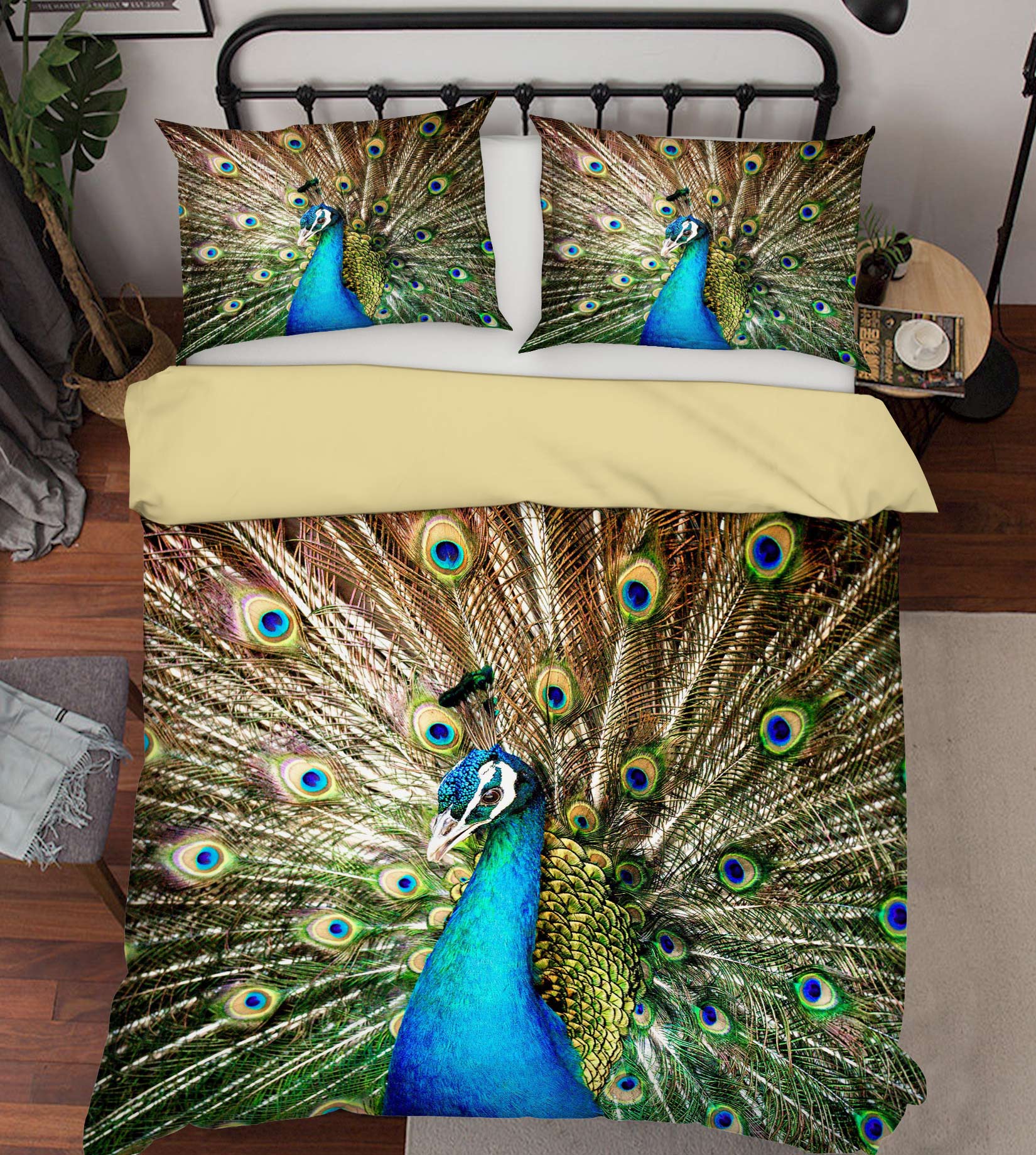 3D Peacock 72009 Bed Pillowcases Quilt