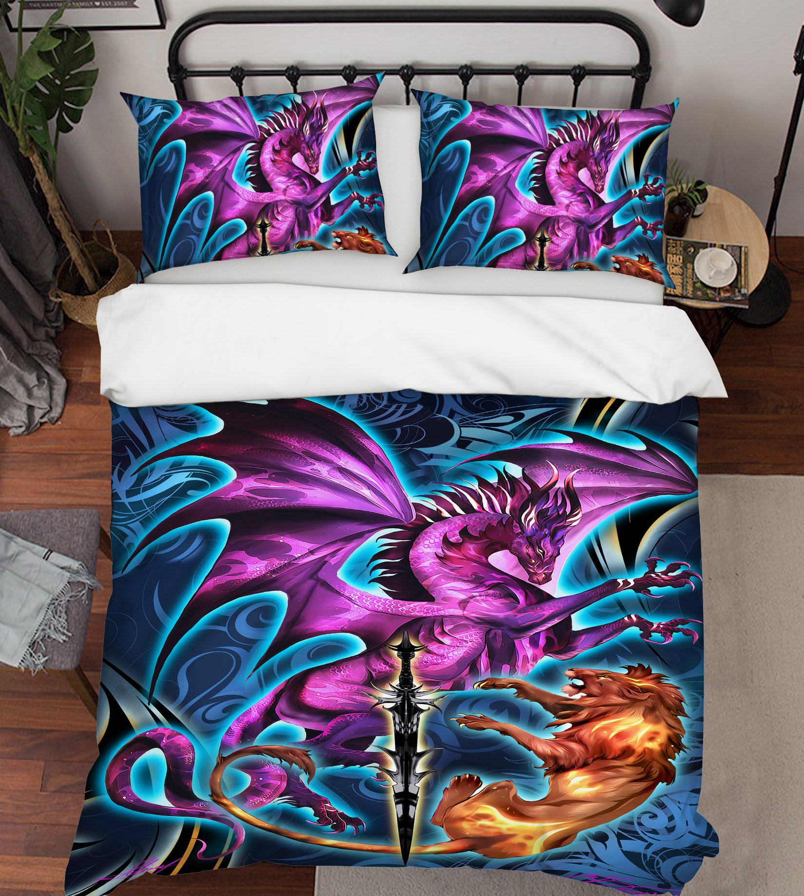 3D Dragon Lion 8315 Ruth Thompson Bedding Bed Pillowcases Quilt Cover Duvet Cover