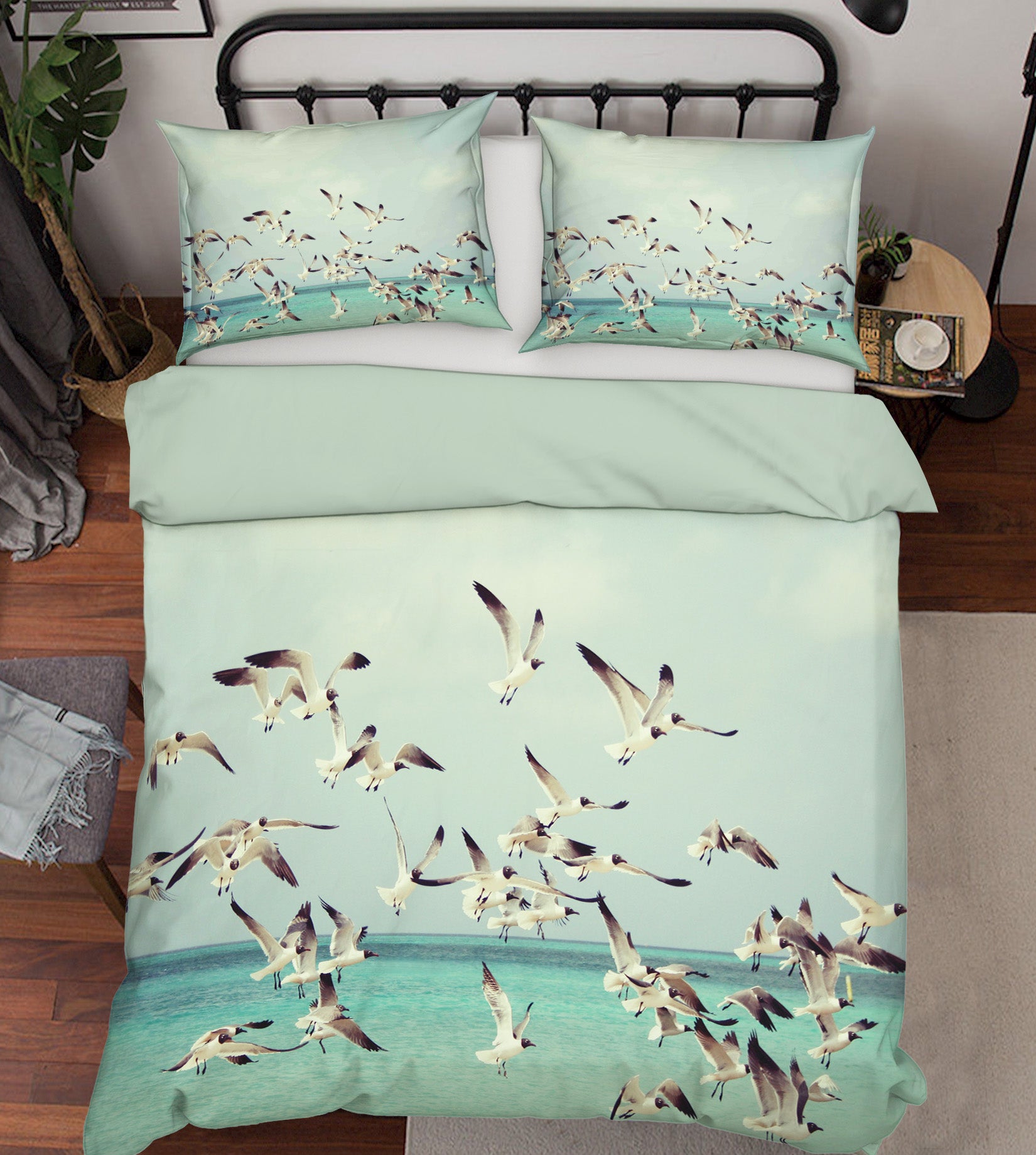3D Seabird 1940 Bed Pillowcases Quilt