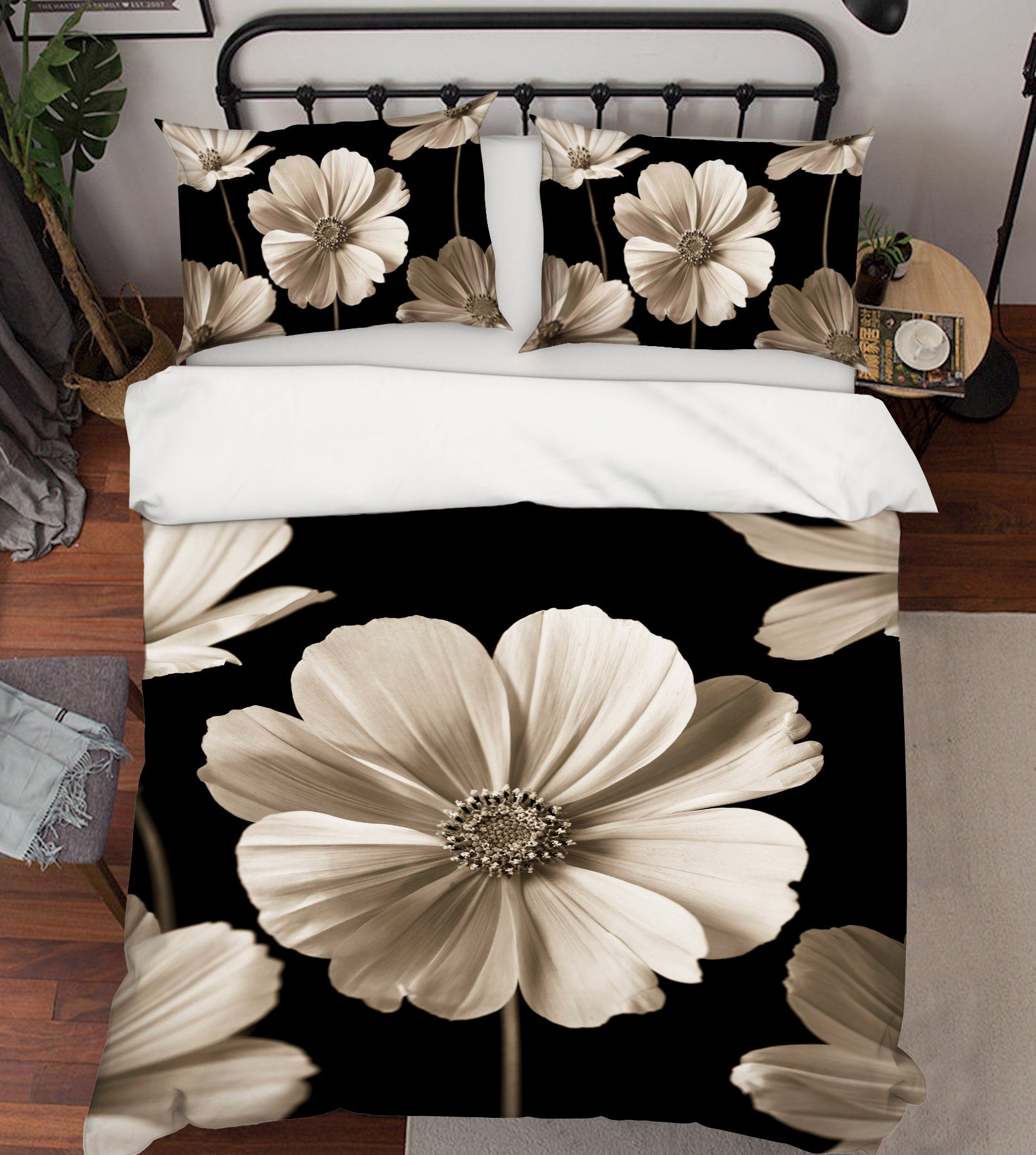 3D White Flowers 7107 Assaf Frank Bedding Bed Pillowcases Quilt Cover Duvet Cover