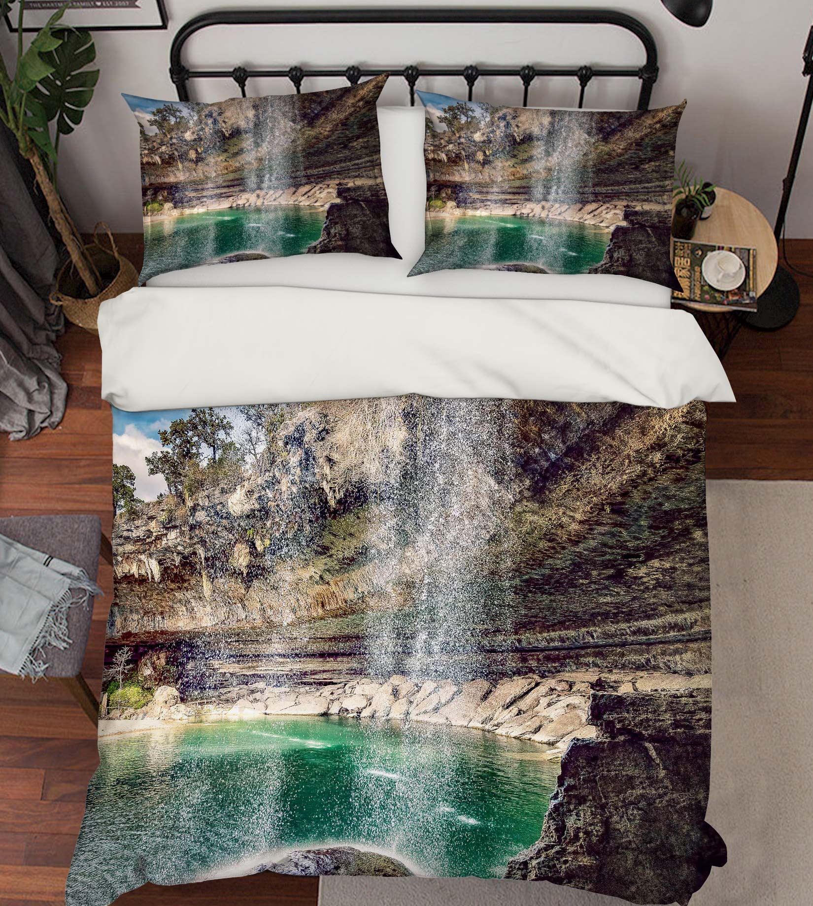 3D Stone Running Water 8525 Beth Sheridan Bedding Bed Pillowcases Quilt