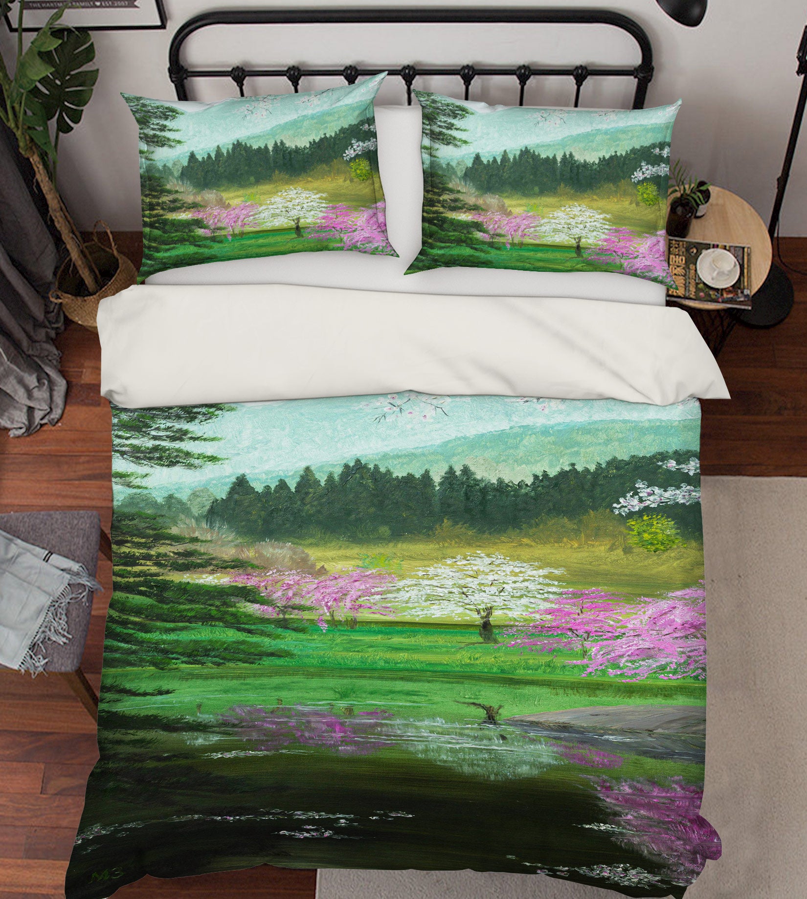 3D Hillside Lawn Tree 1763 Marina Zotova Bedding Bed Pillowcases Quilt